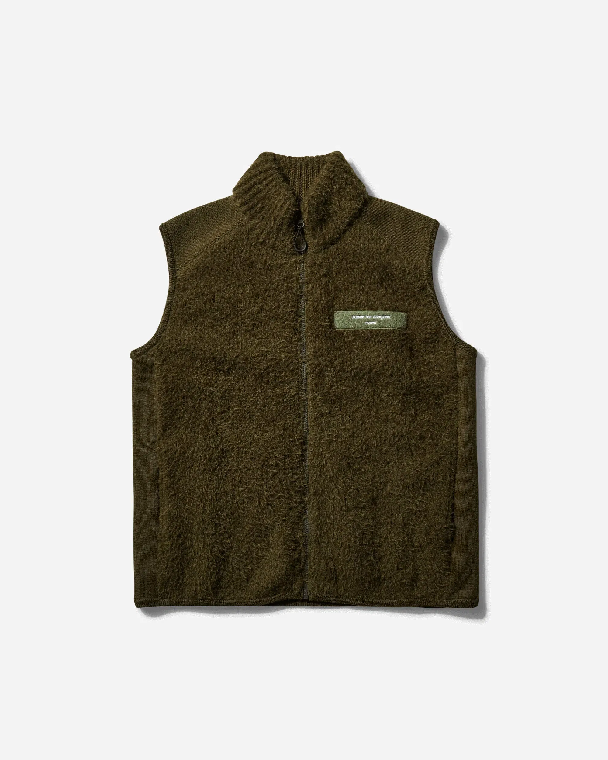 Comme Des Garçons Homme Men's Wool Vest Khaki