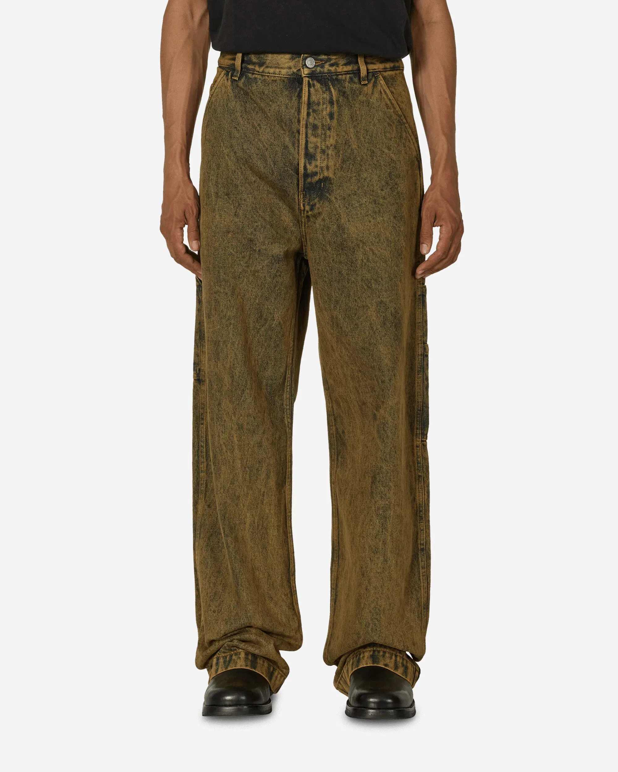 DRIES VAN NOTEN Loose Fit Denim Pants Beige