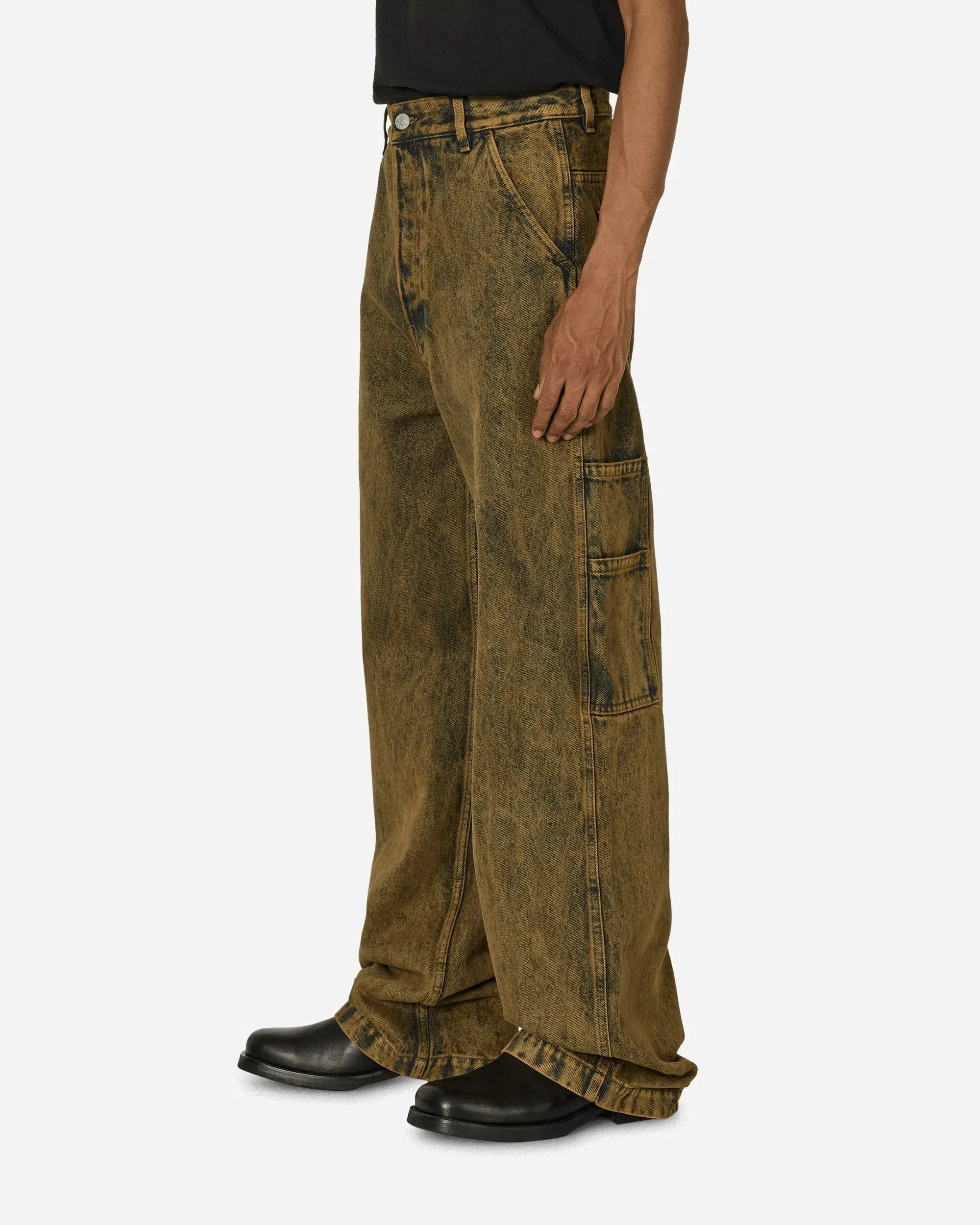 DRIES VAN NOTEN Loose Fit Denim Pants Beige