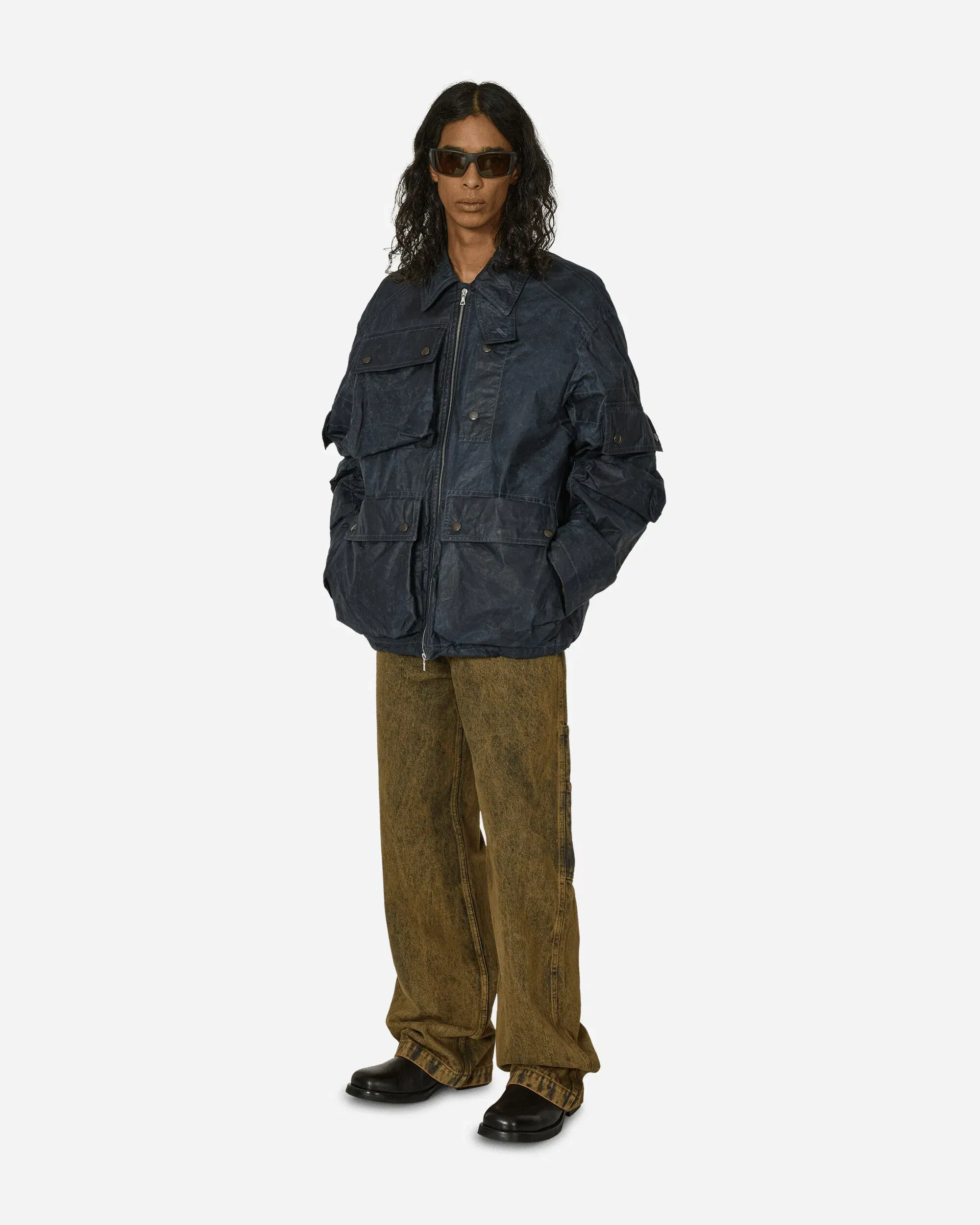 DRIES VAN NOTEN Loose Fit Denim Pants Beige