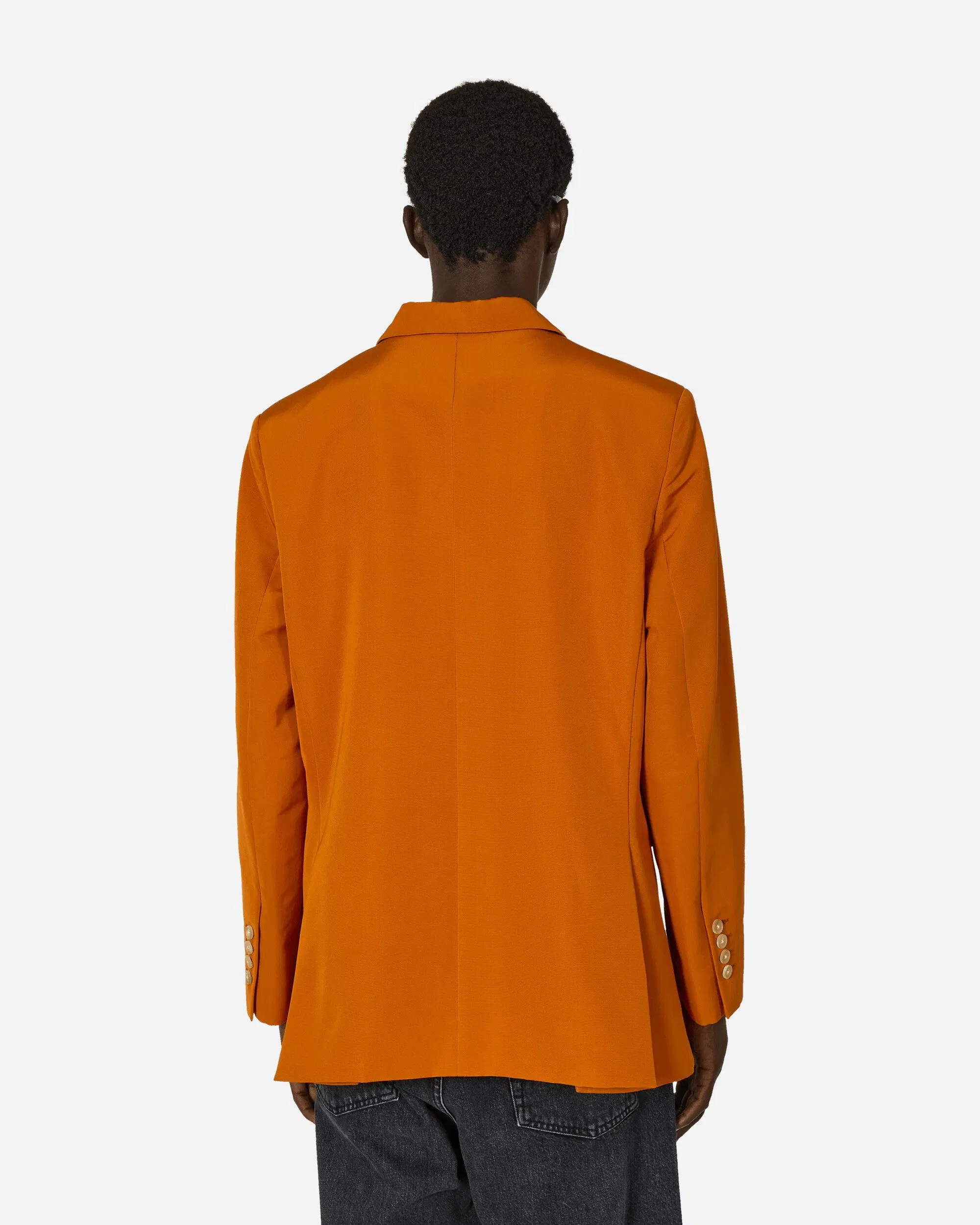 BODE Ginger Faille Single-Breasted Suit Jacket Orange