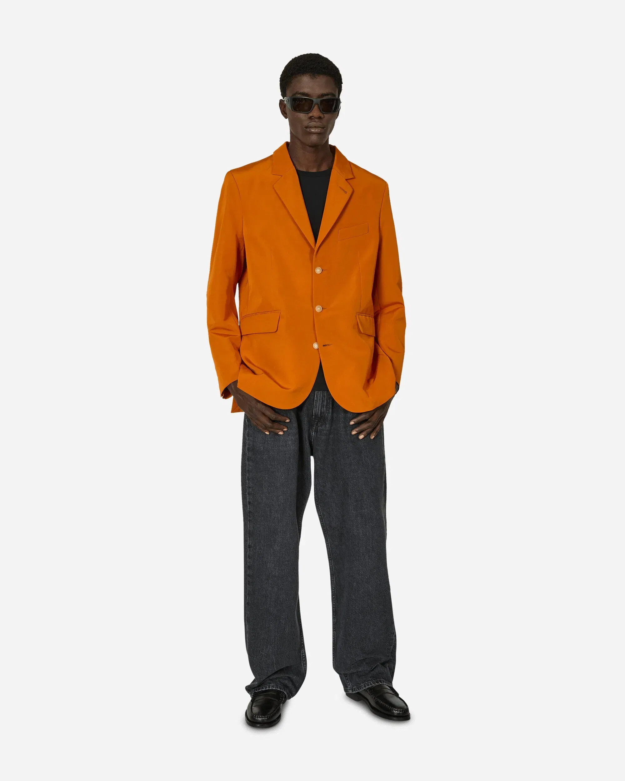 BODE Ginger Faille Single-Breasted Suit Jacket Orange