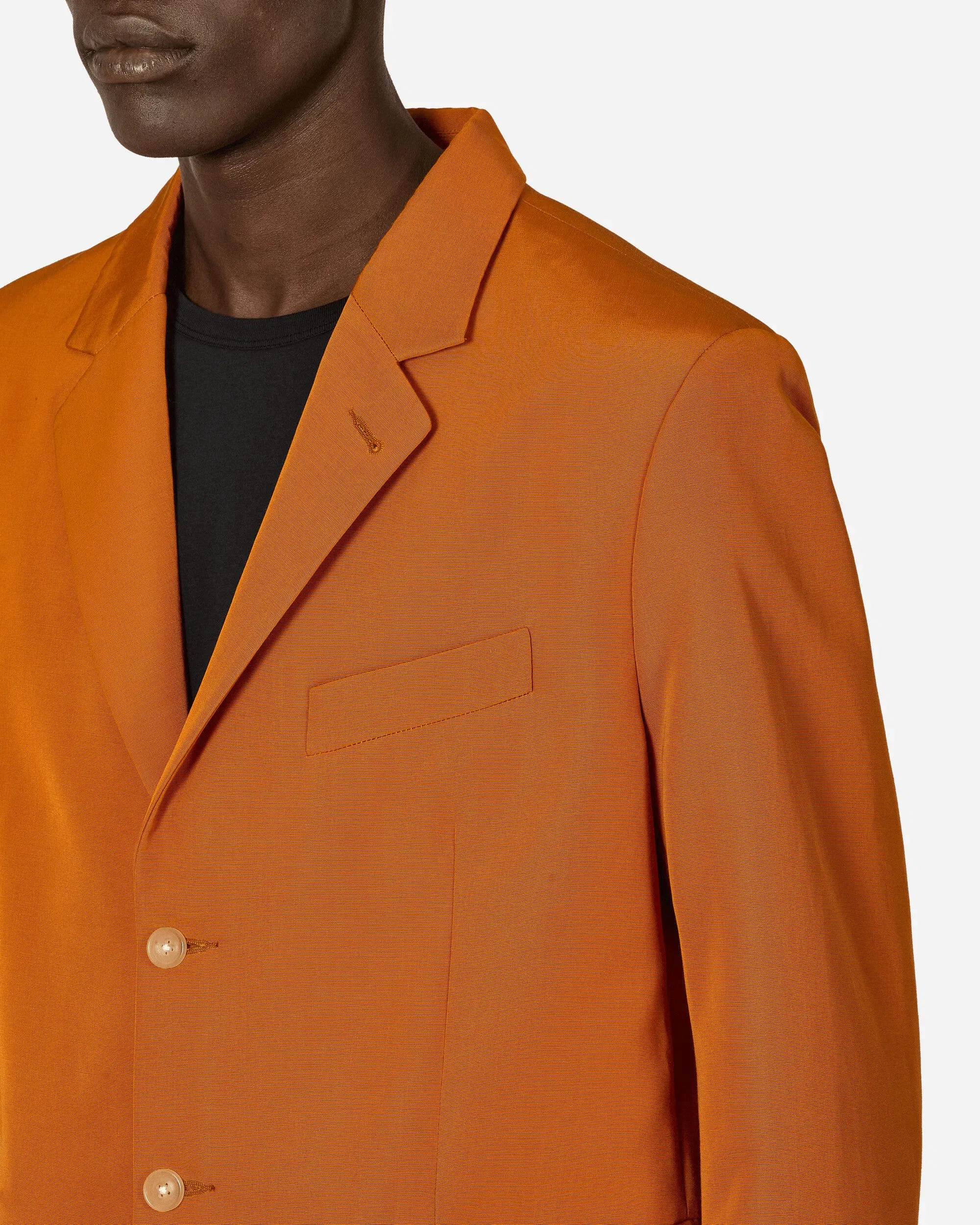 BODE Ginger Faille Single-Breasted Suit Jacket Orange