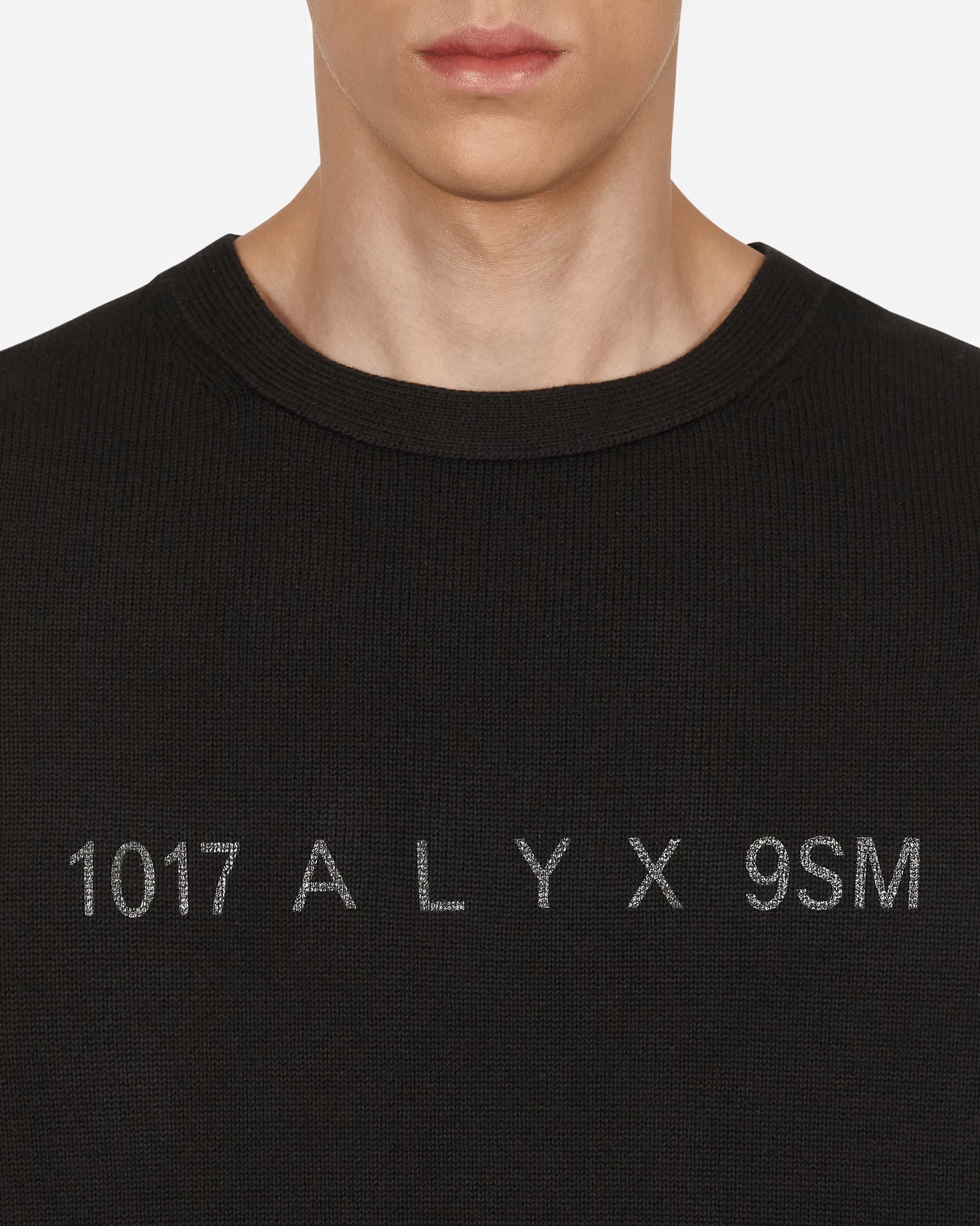 1017 ALYX 9SM Treated Logo Crewneck Sweater Black