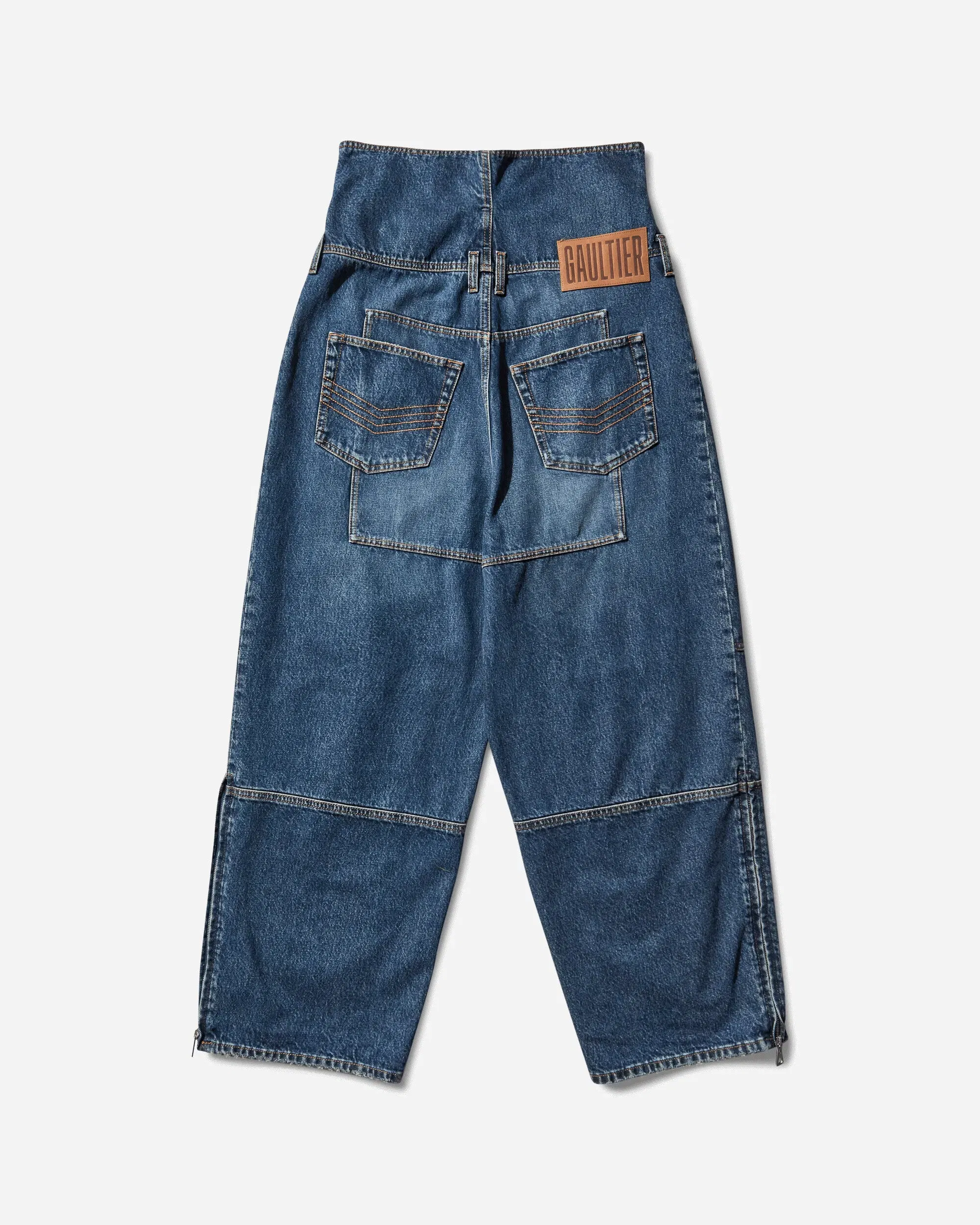 Jean Paul Gaultier Women's Strap Jeans Blue