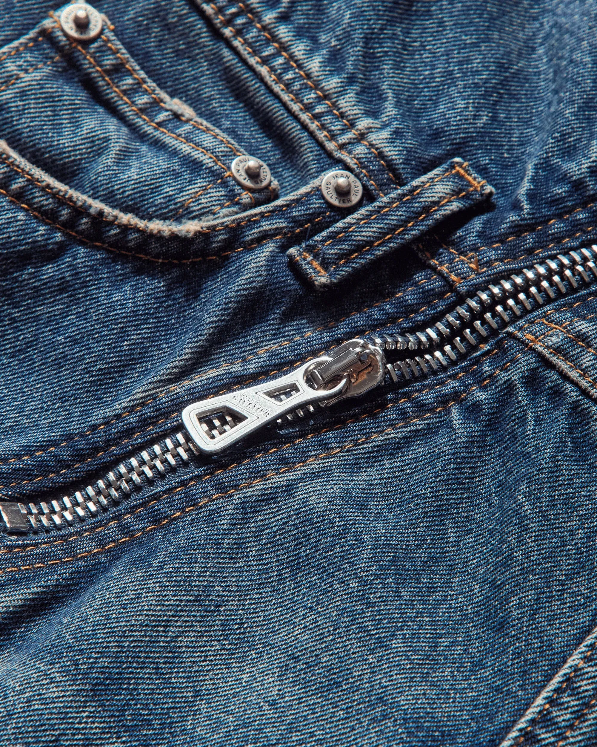Jean Paul Gaultier Women's Strap Jeans Blue