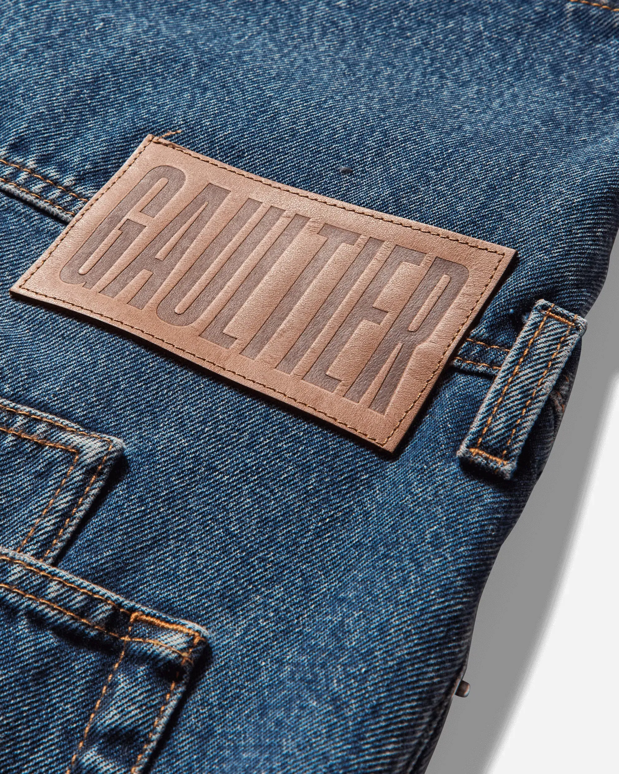 Jean Paul Gaultier Women's Strap Jeans Blue