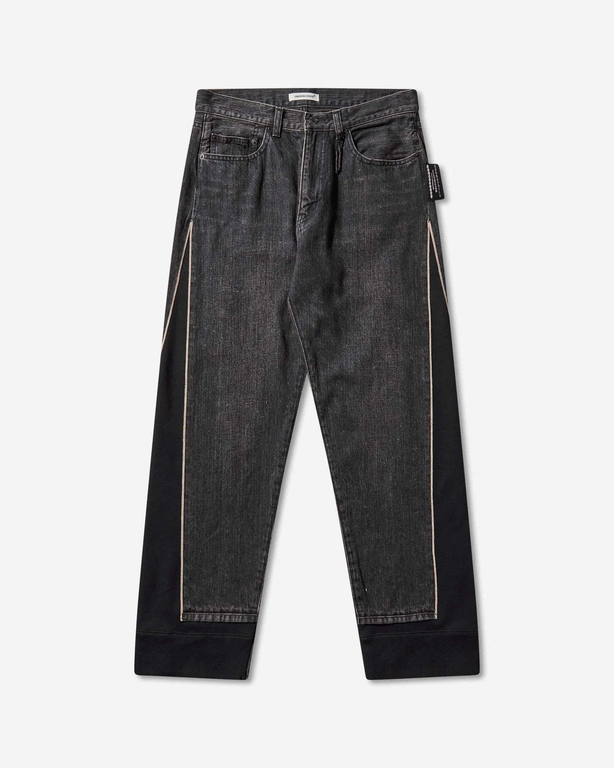 Undercover Women's Cotton Fleece Selvedge Denim Pants Black