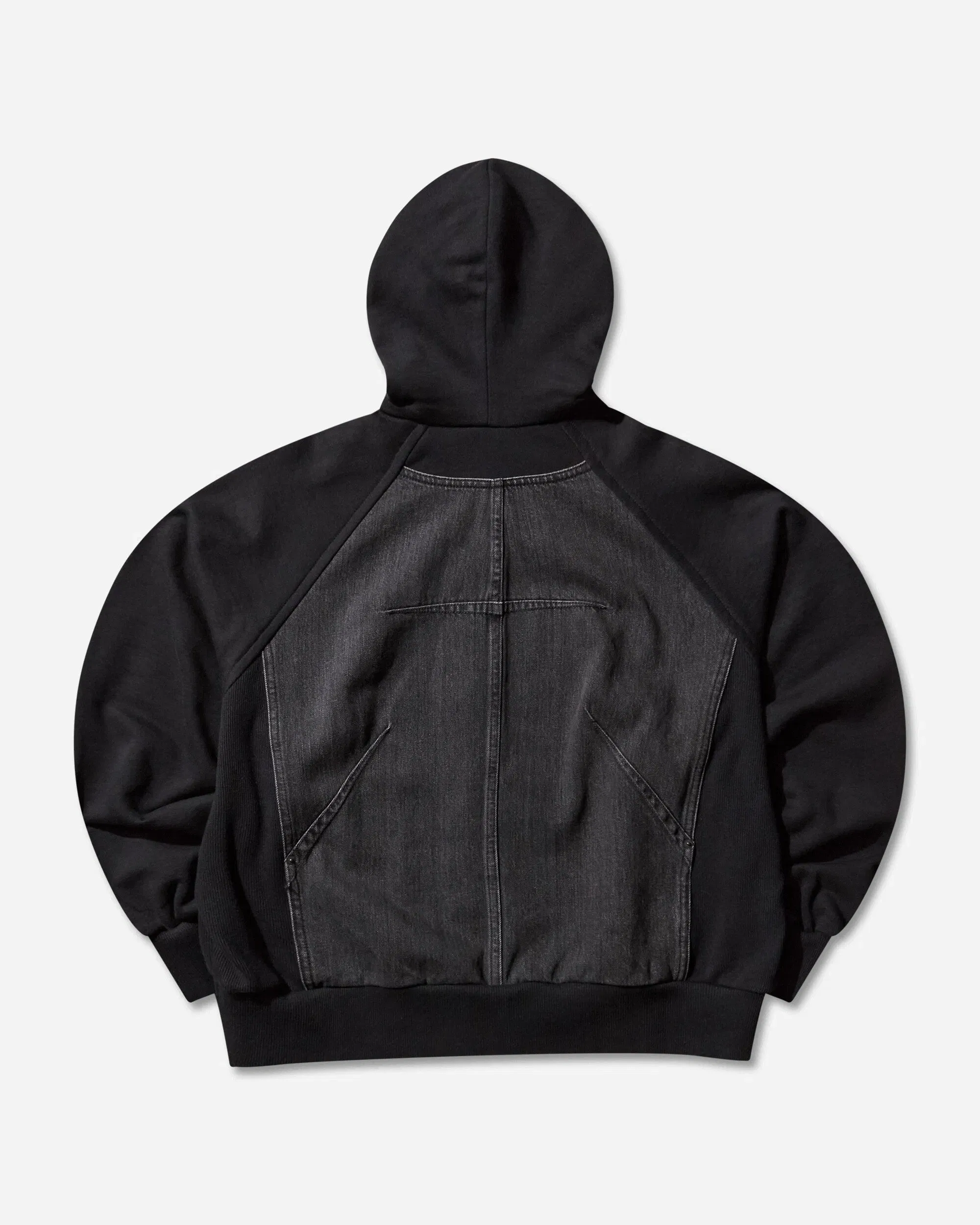 Undercover Women's Denim and Cotton Zip Hoodie Black