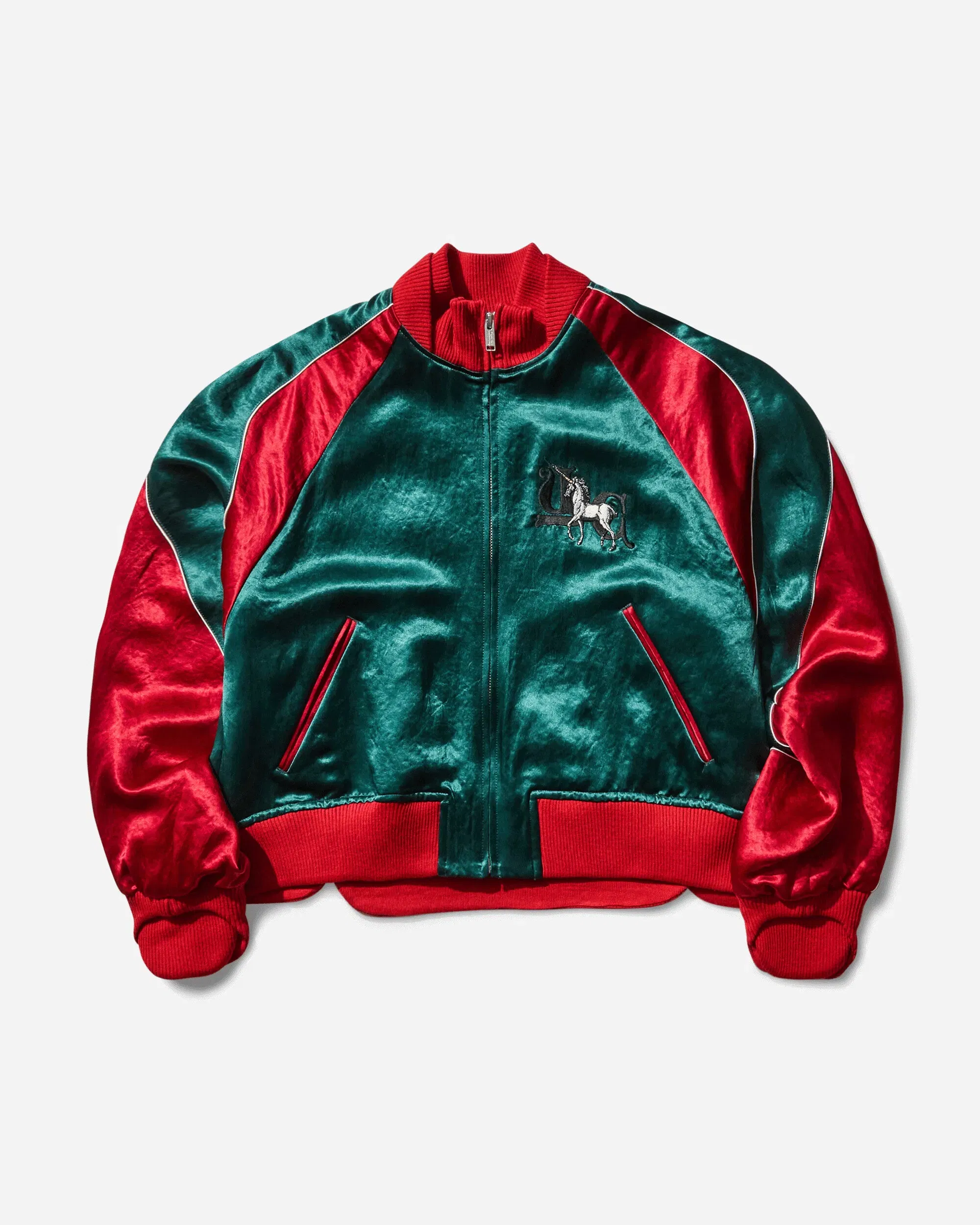 Undercover Women's Embroidered Bomber Jacket Green