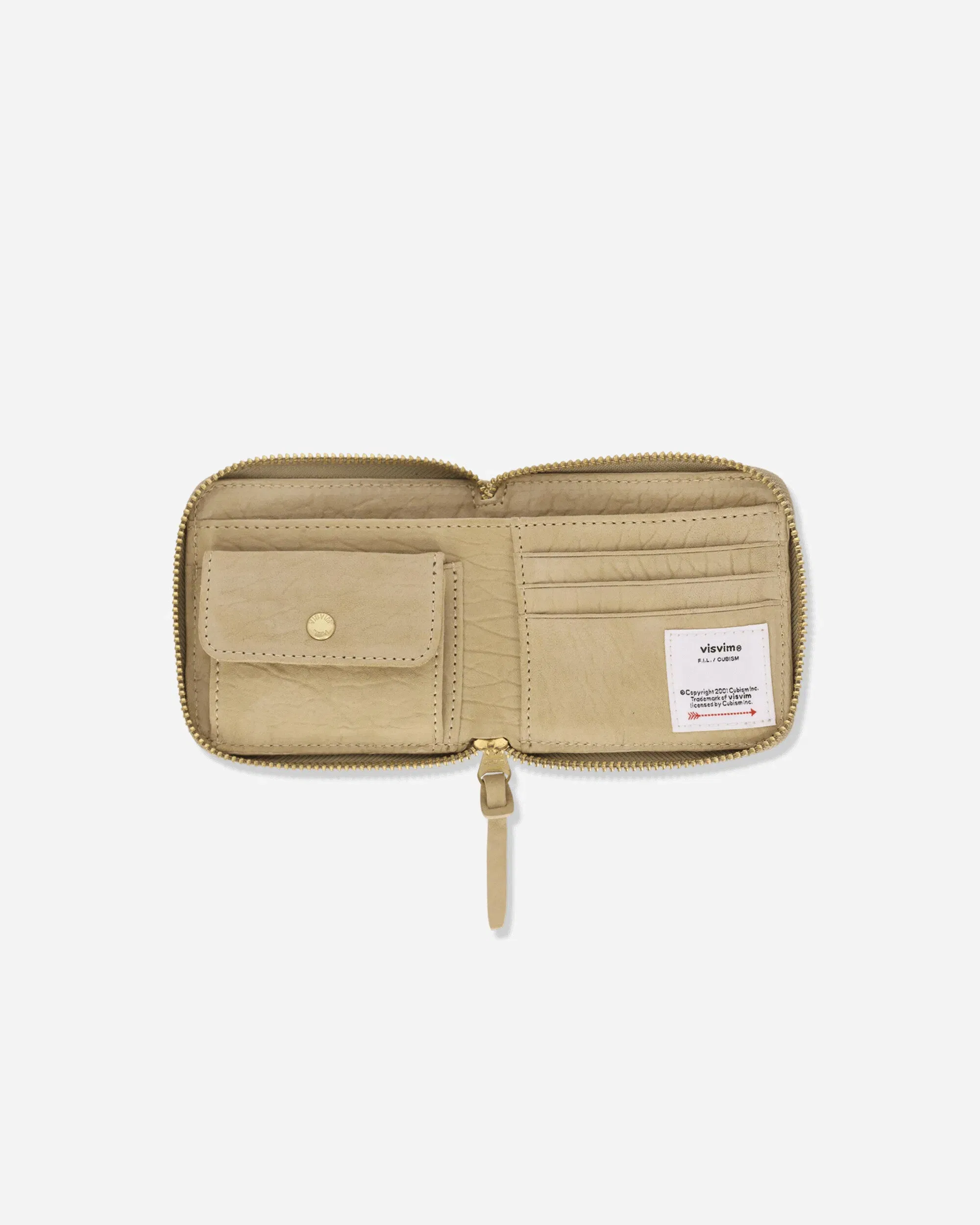 visvim Suede Bi-Fold Wallet Beige