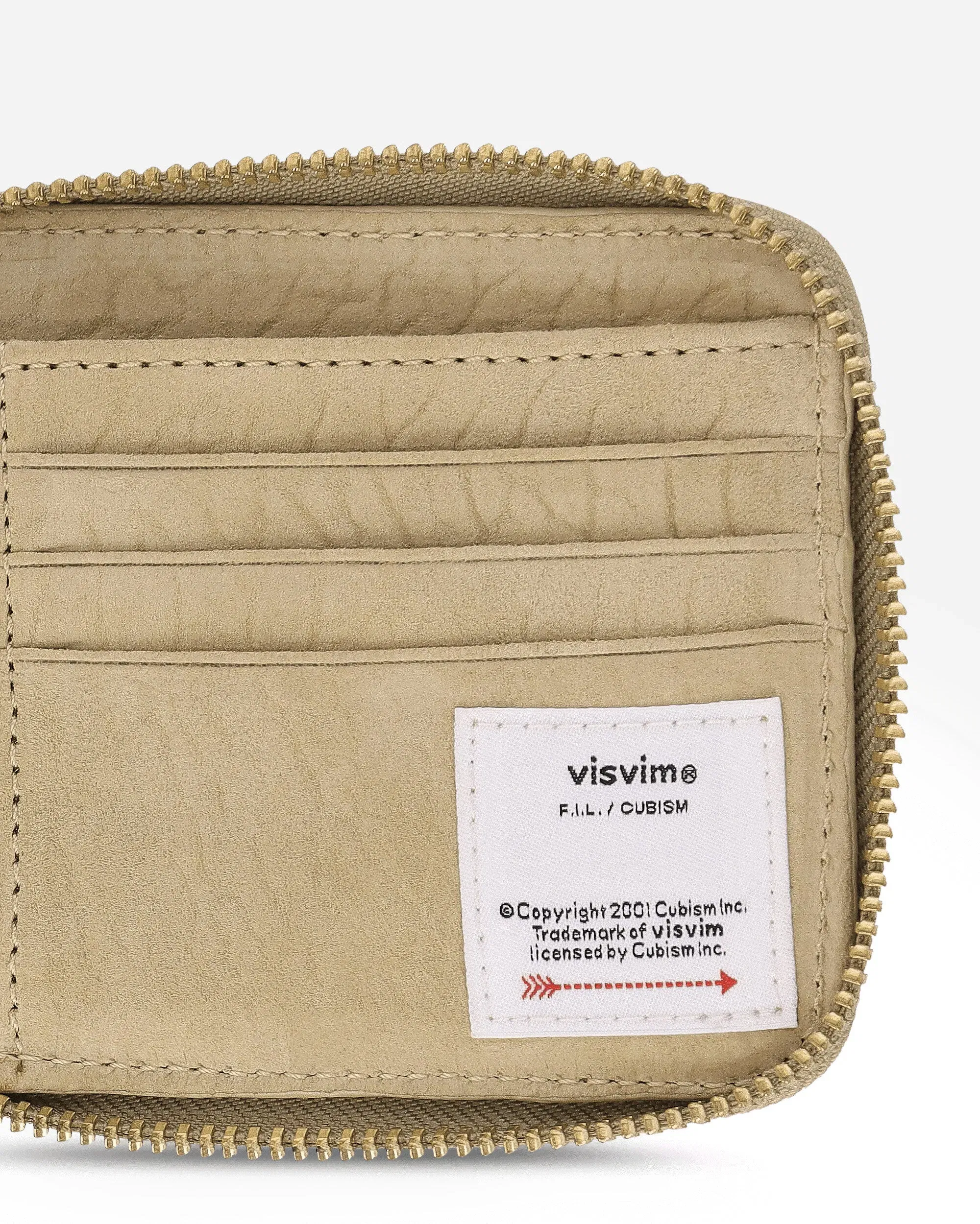 visvim Suede Bi-Fold Wallet Beige
