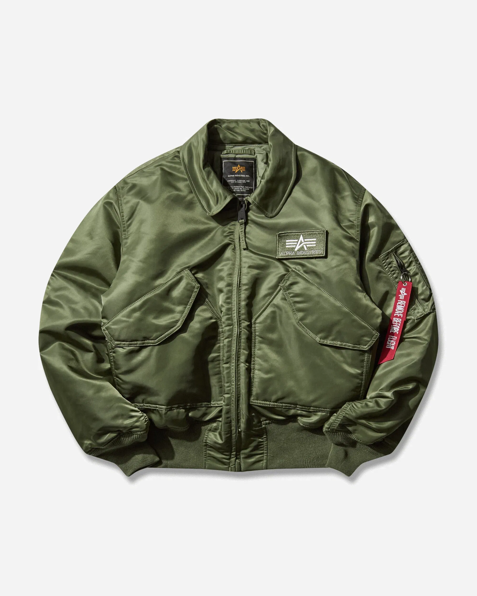 Alpha Industries Men's CWU-45 Heritage Bomber Jacket Sage Green