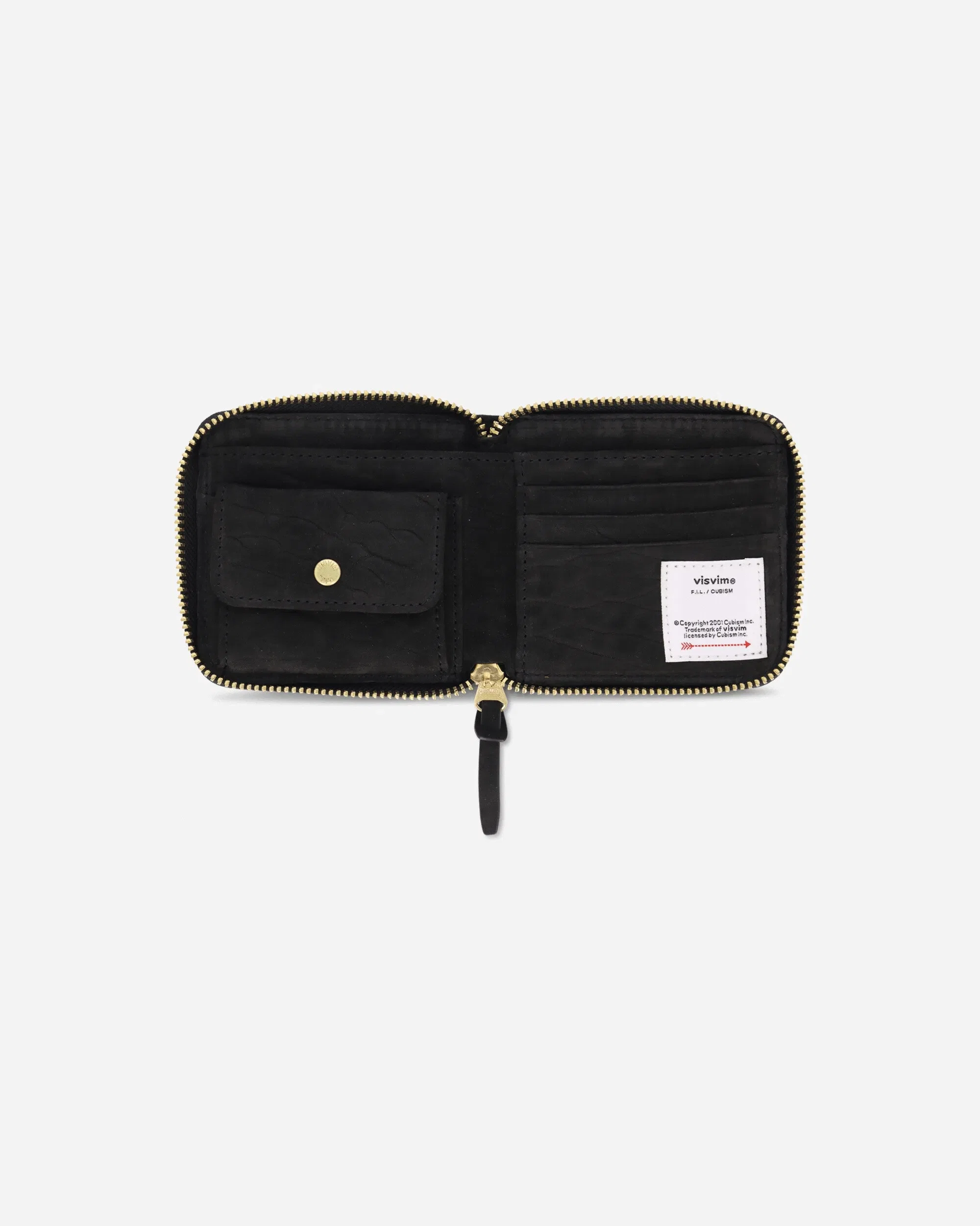 visvim Suede Bi-Fold Wallet Black