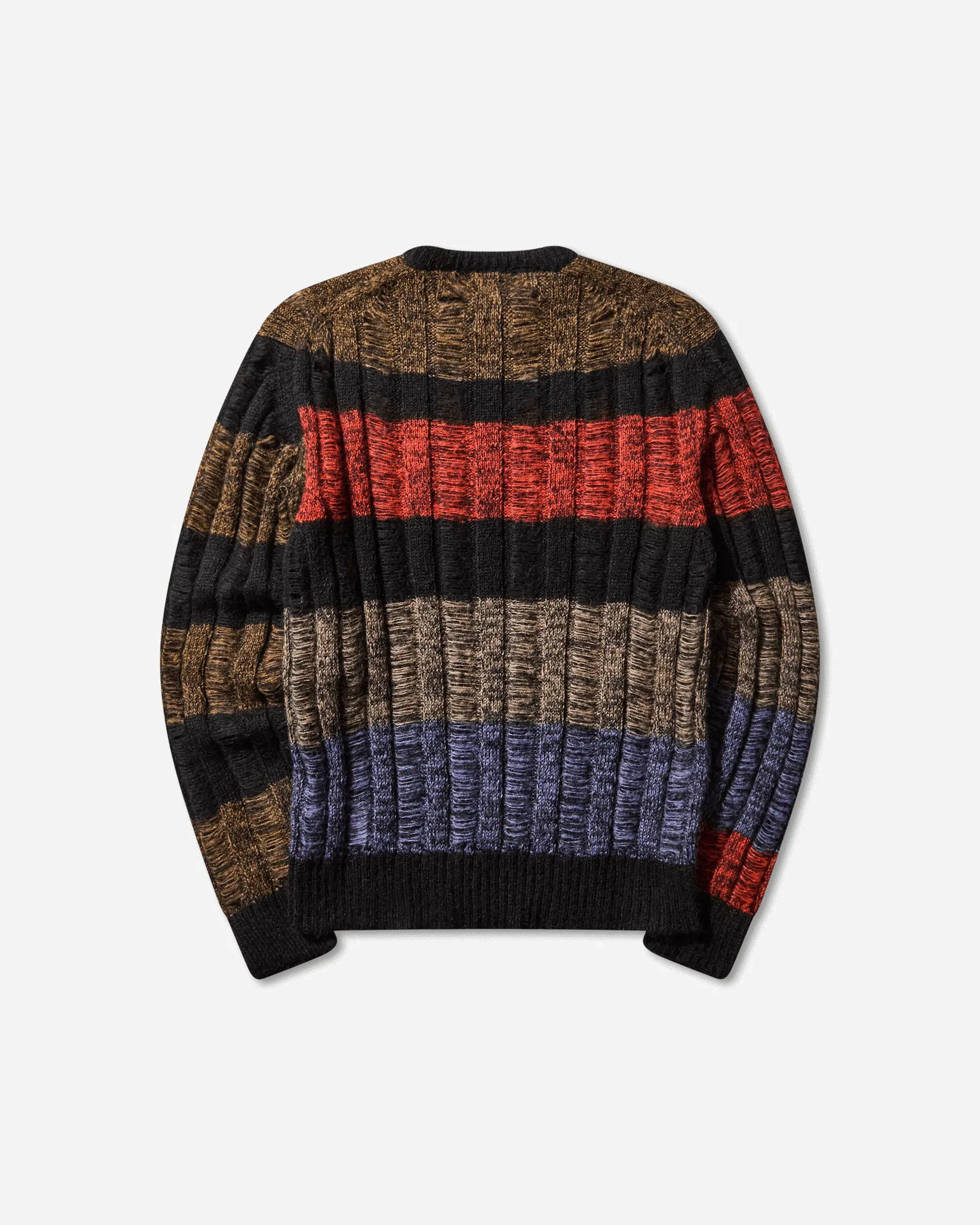 Aries Mohair Cable Stripe Sweater Multicolor