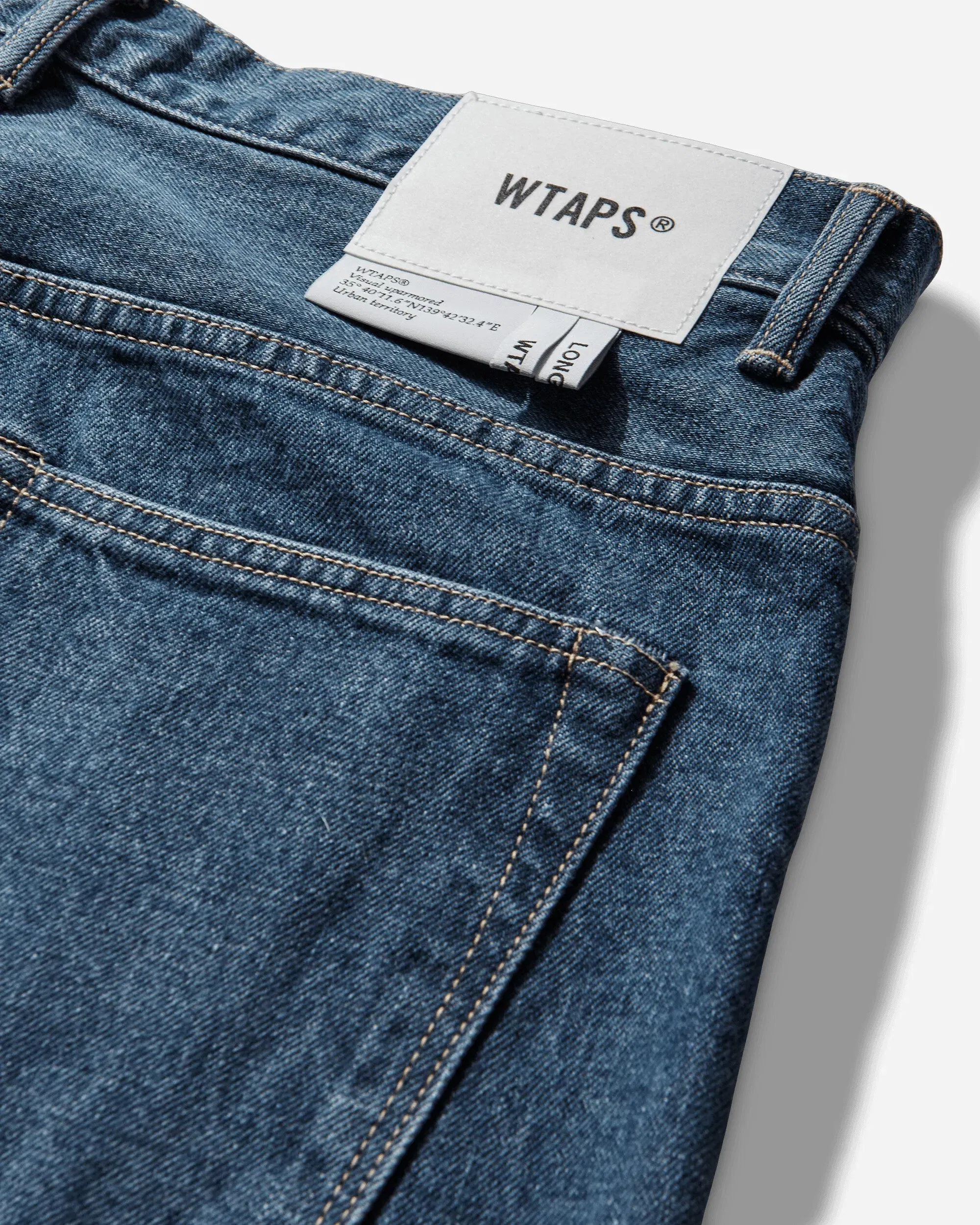 WTAPS Men's Blues Straight Pants Indigo