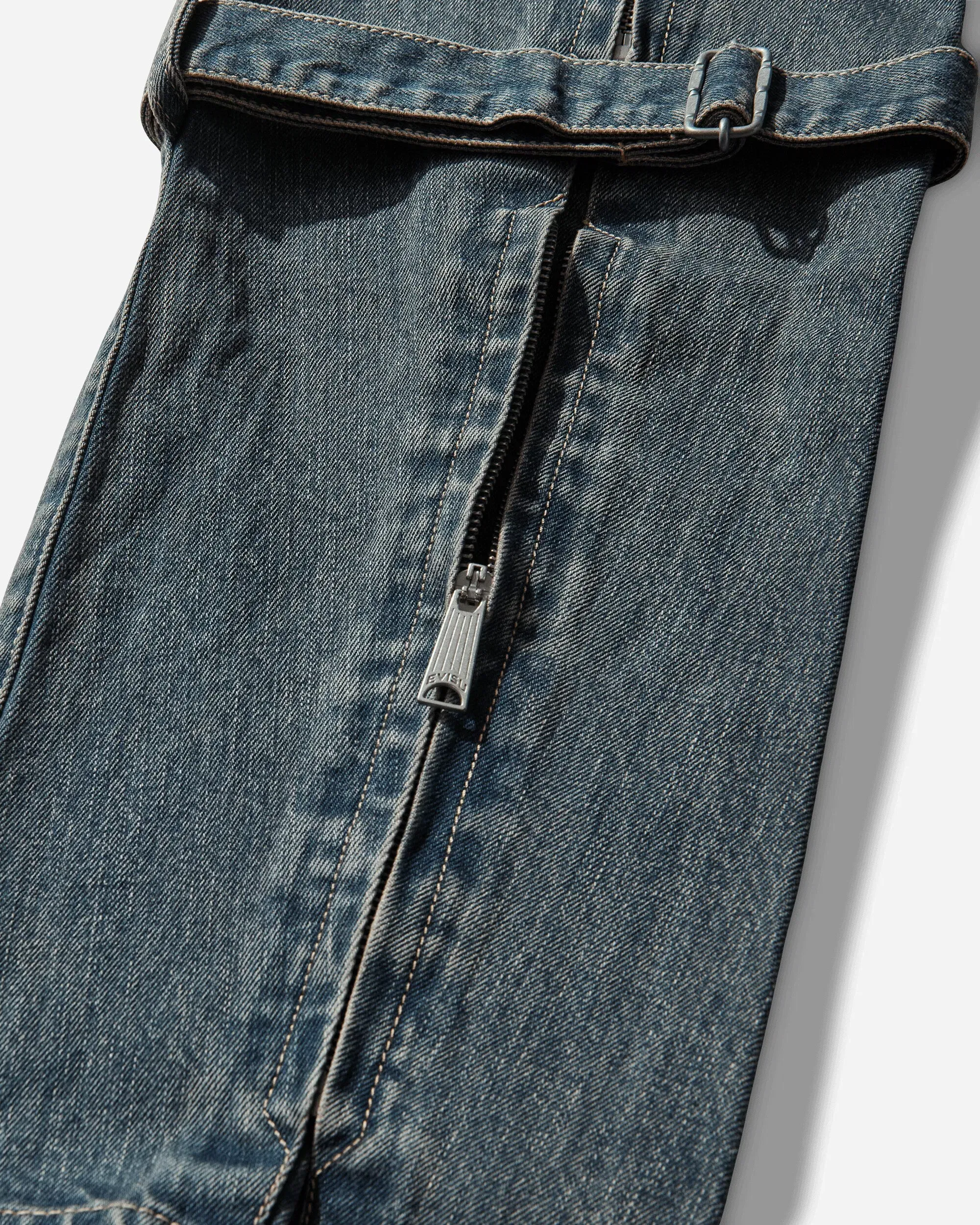 EVISU Men's Washed Bondage Jeans Indigo