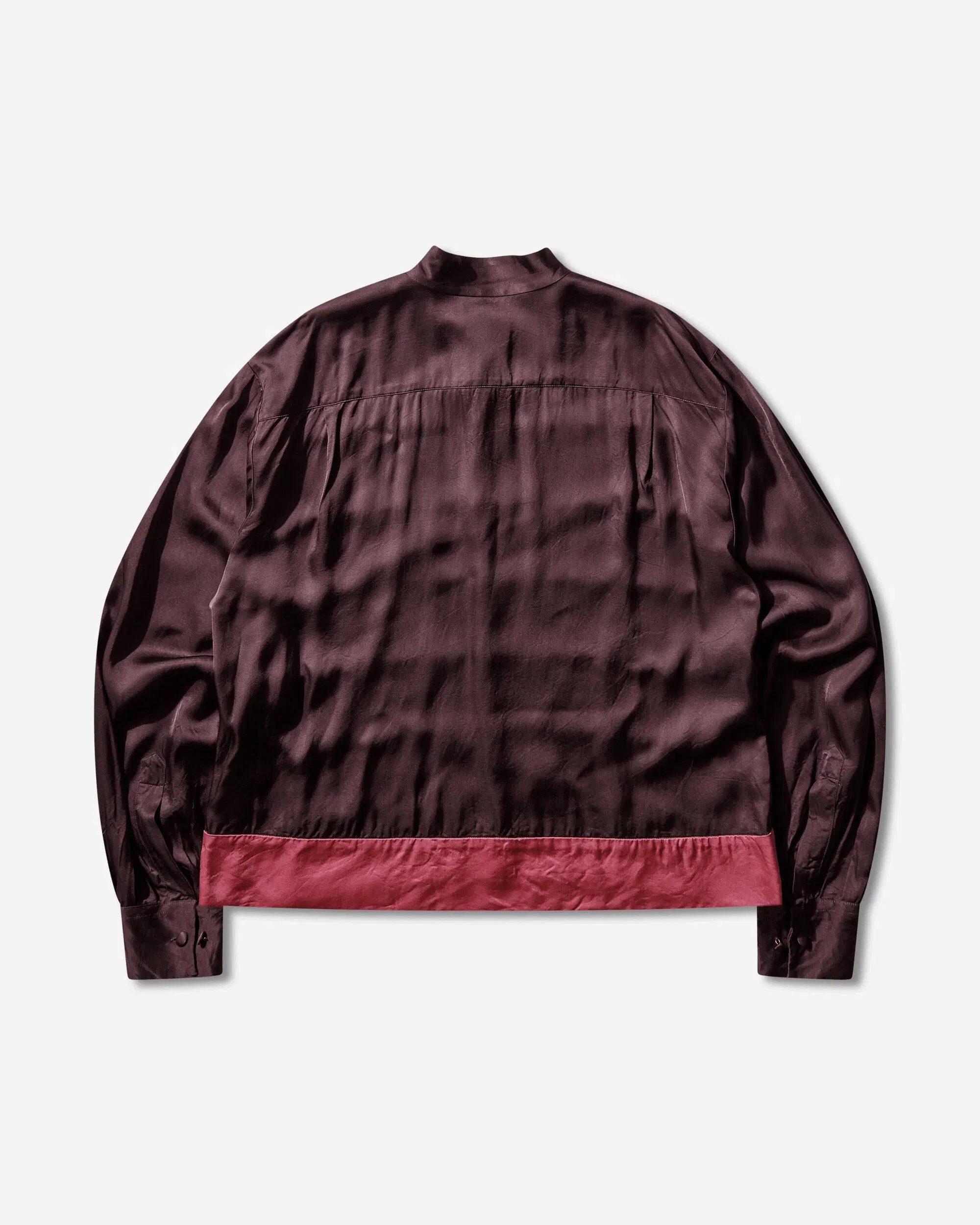 DRIES VAN NOTEN Men's Striped Viscose Shirt Fuchsia