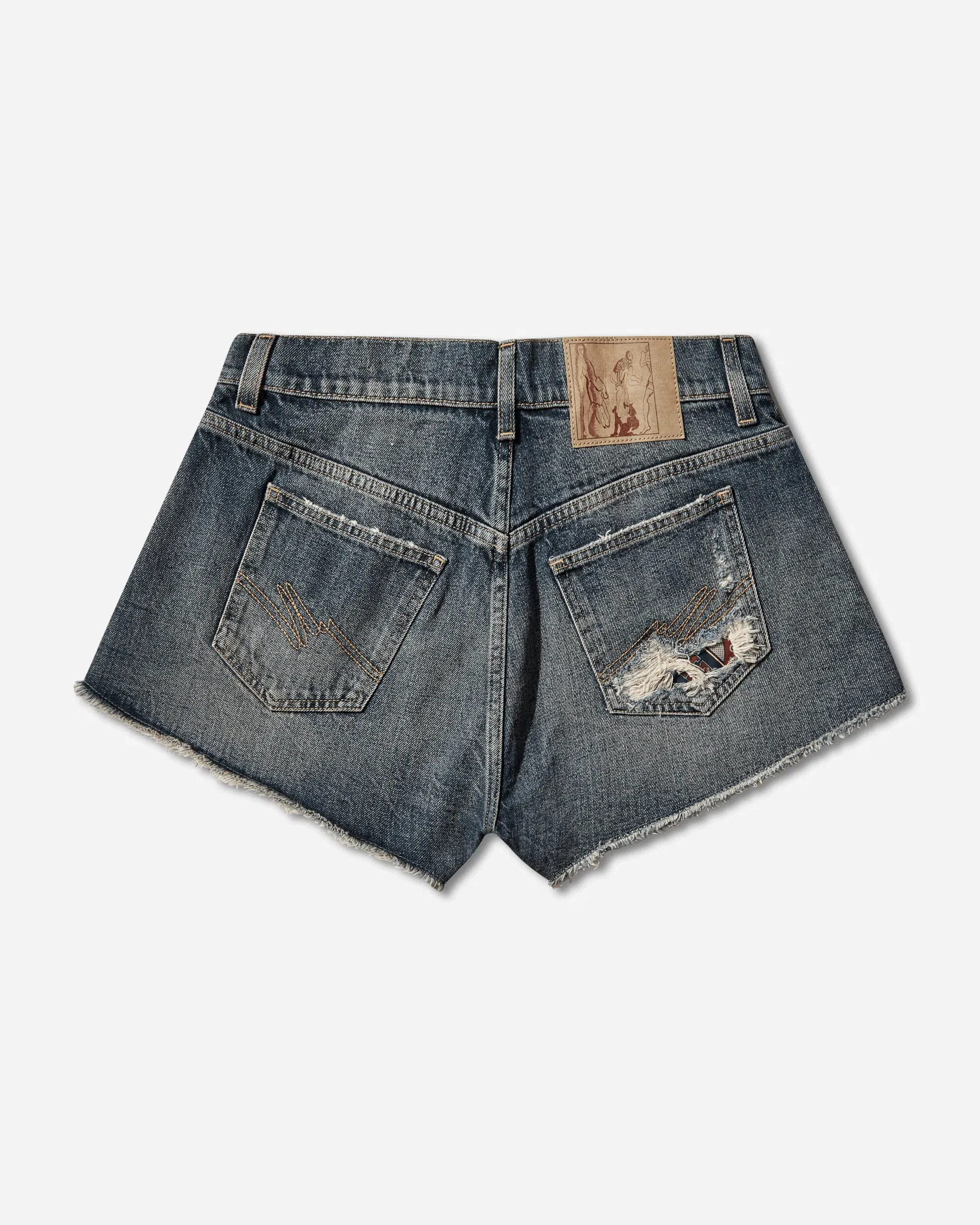 Martine Rose Short Shorts Blue Trucker Wash