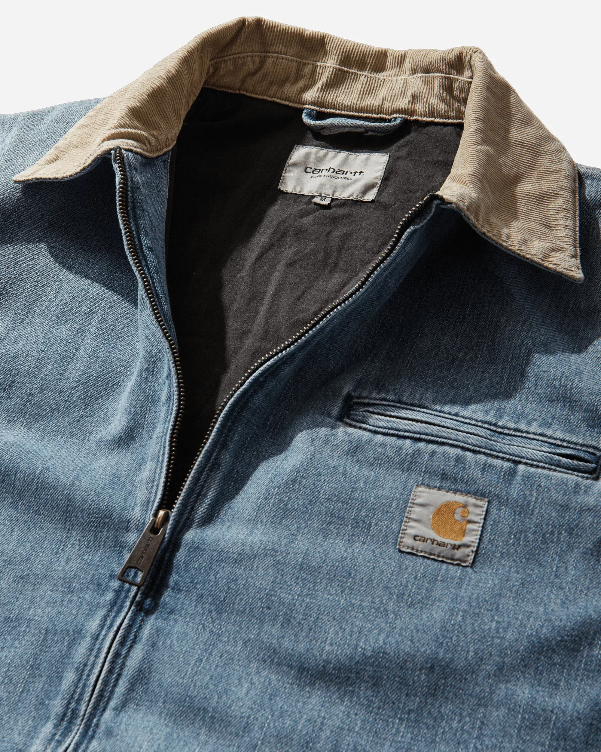 Carhartt WIP Men's OG Detroit Jacket Blue / Dusty H Brown (Burst Washed)