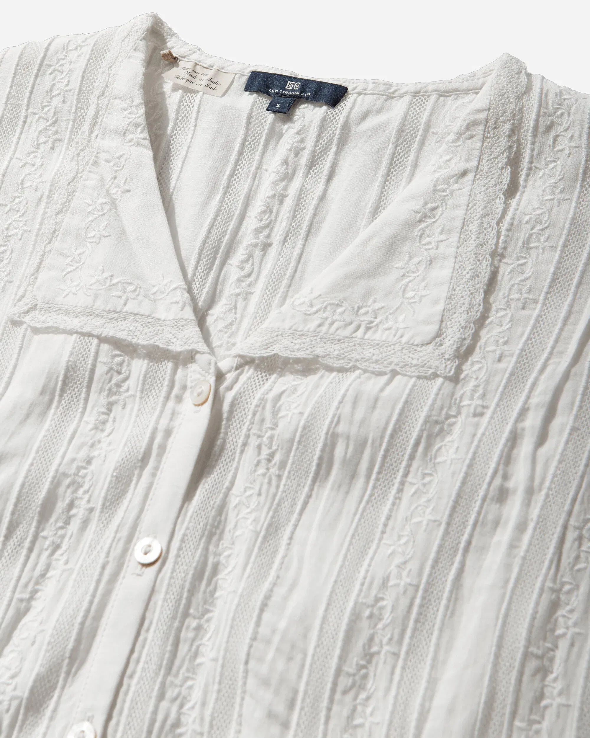 Levi's Women's Blue Tab Bandit Blouse White