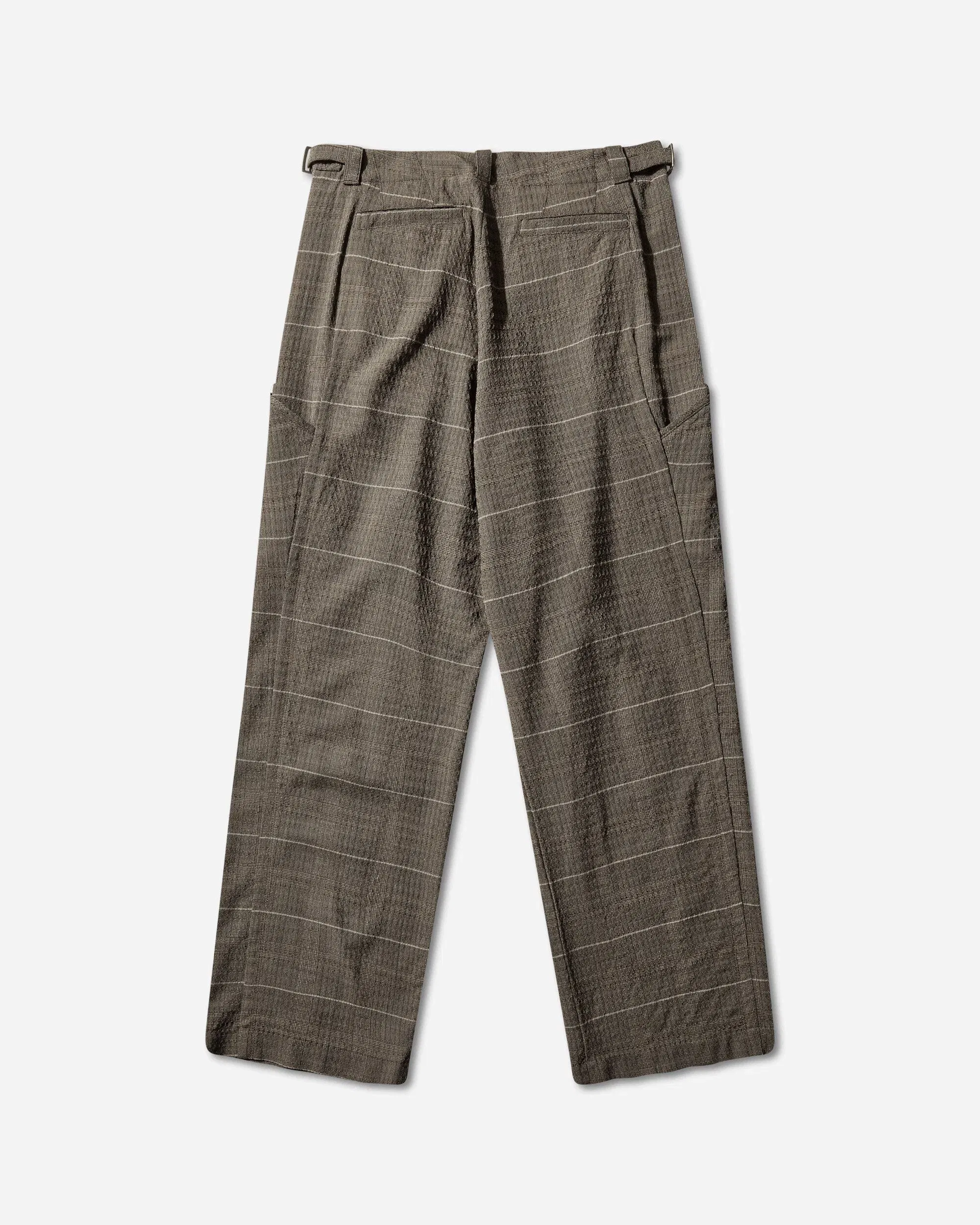 Kiko Kostadinov Men's Andras Formal Trousers Taupe Check