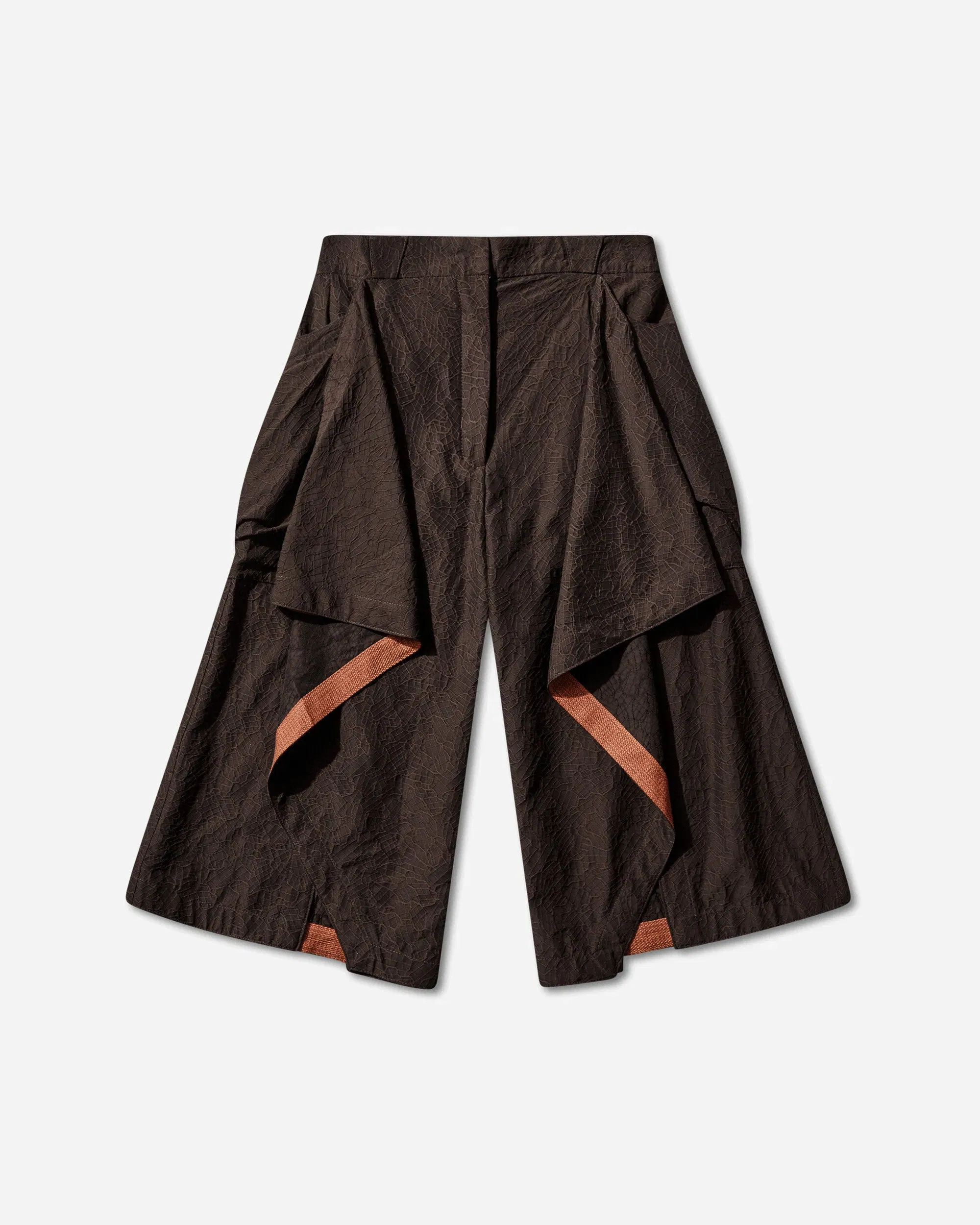 Kiko Kostadinov Women's Dahlia Draped Shorts Dark Elm