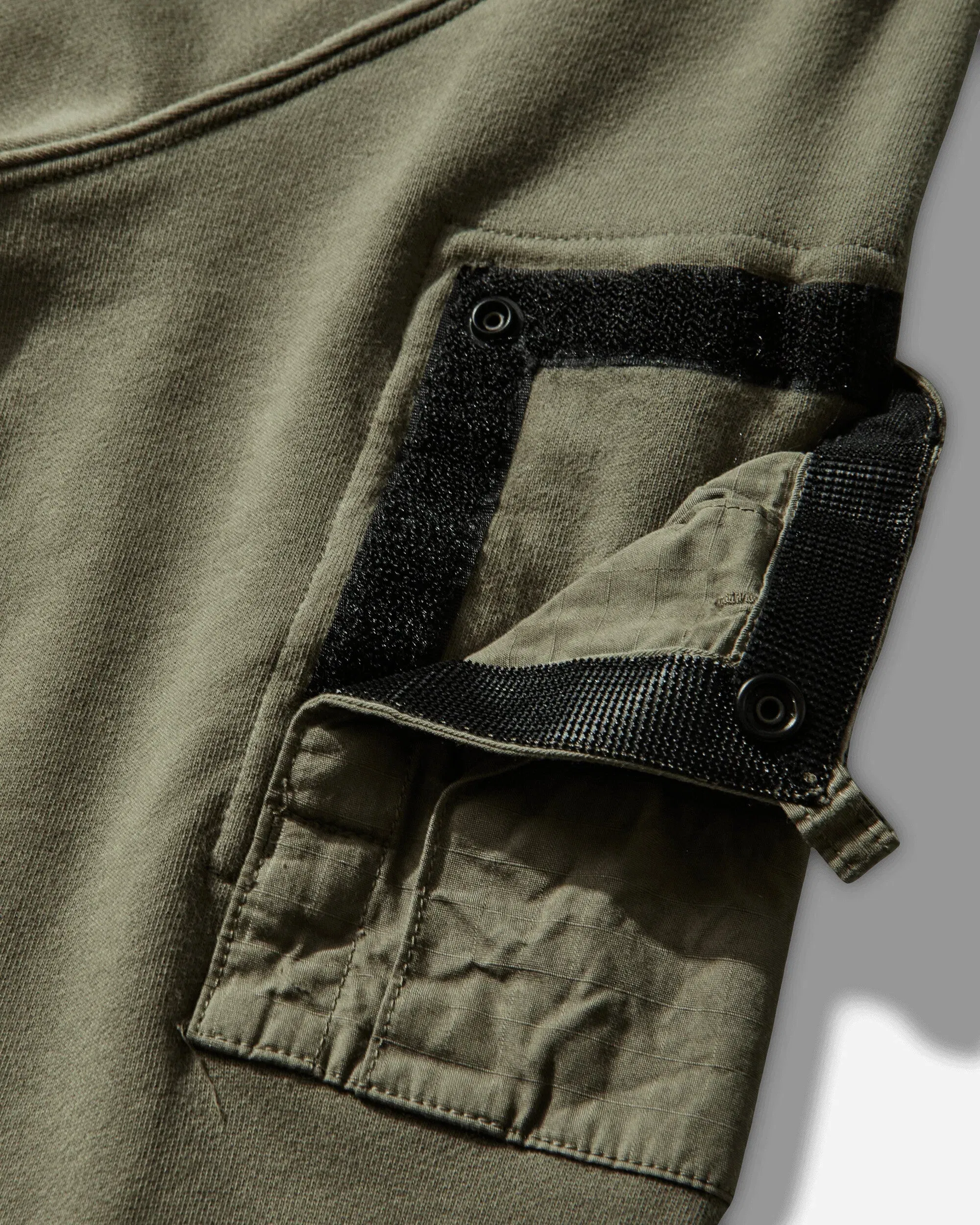 Stone Island Men's Cotton Fleece Pocket Crewneck Sweatshirt Military Green
