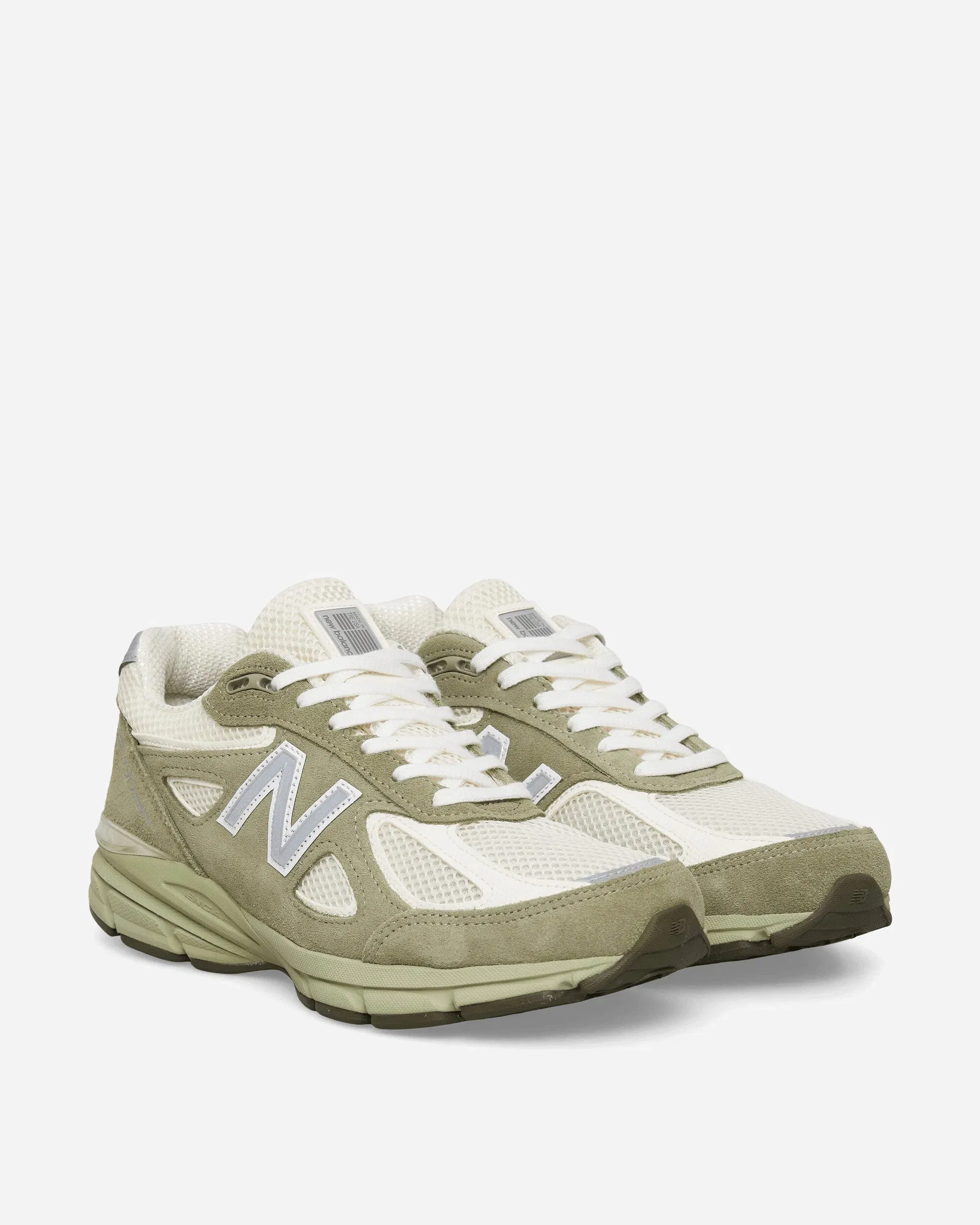 New Balance Made in USA 990v4 Sneakers Olive Leaf / Permafrost / Light Olive