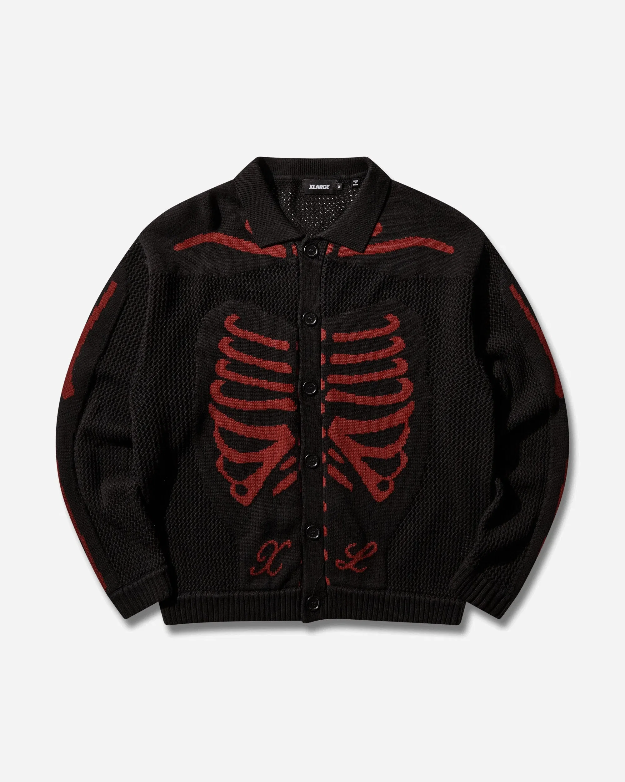 XLarge Men's Scanner Knit Cardigan Black