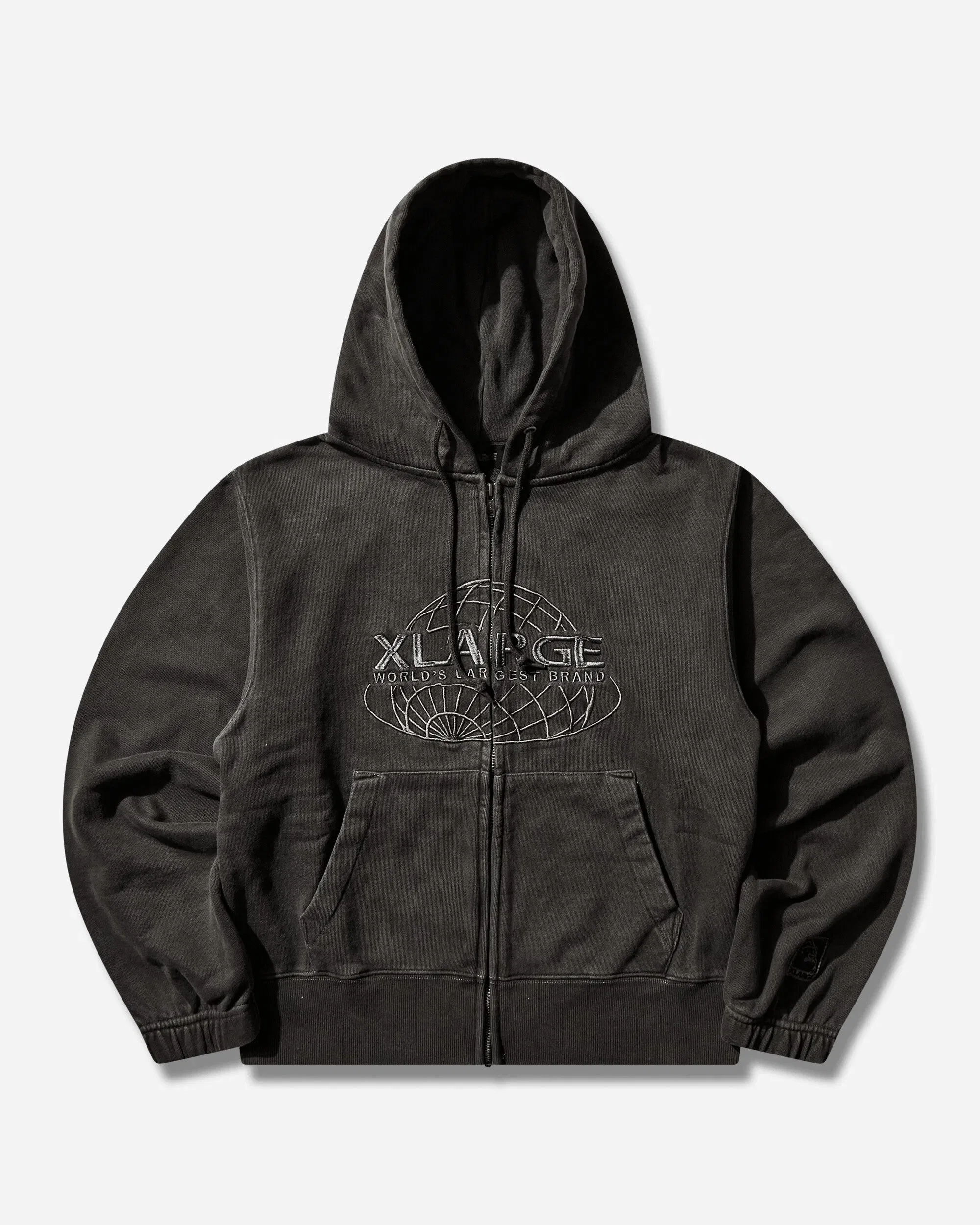XLarge Men's World's Largest Brand Slim Zip Hoodie Black