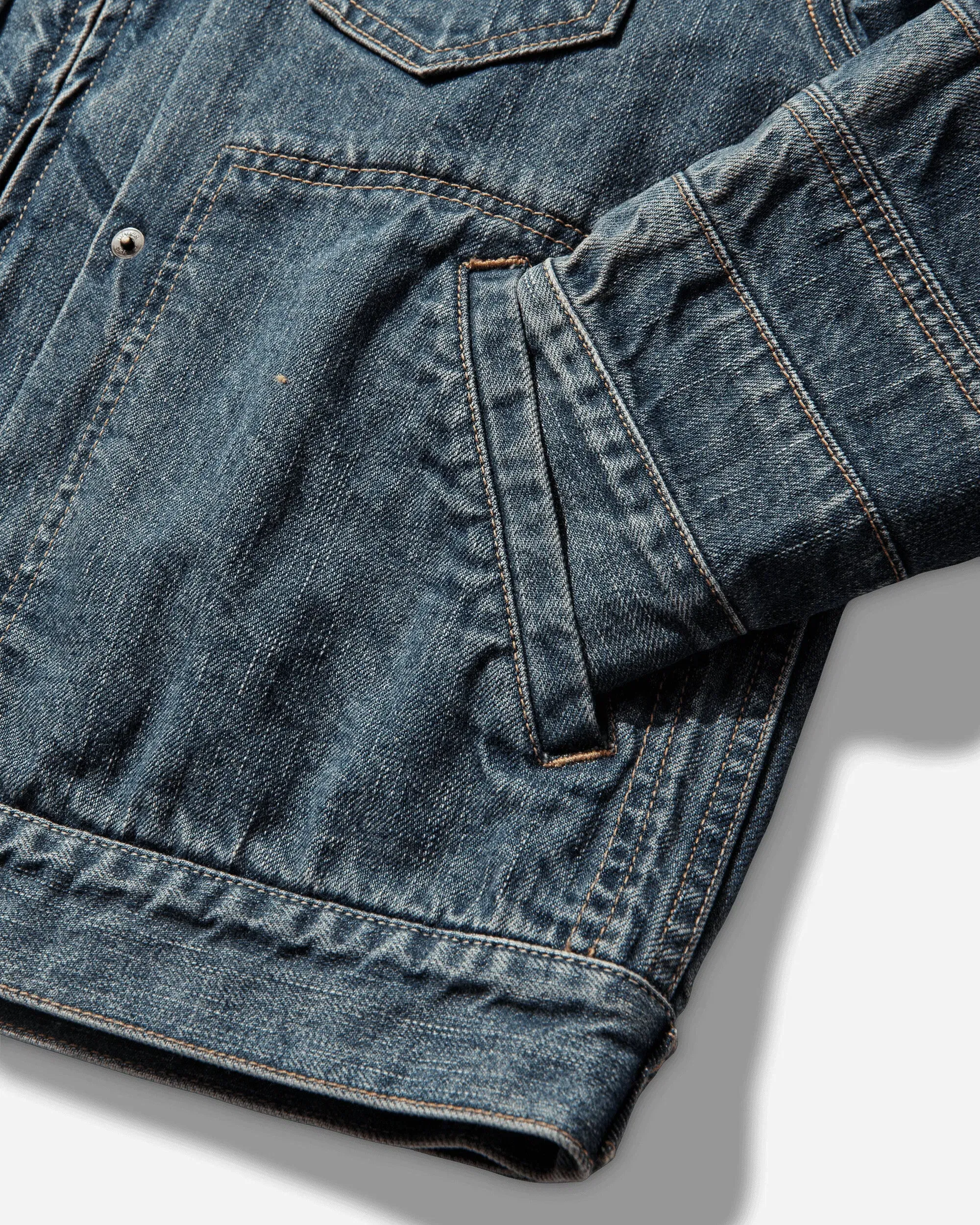 Undercover Women's Distressed Denim Zip Jacket Indigo
