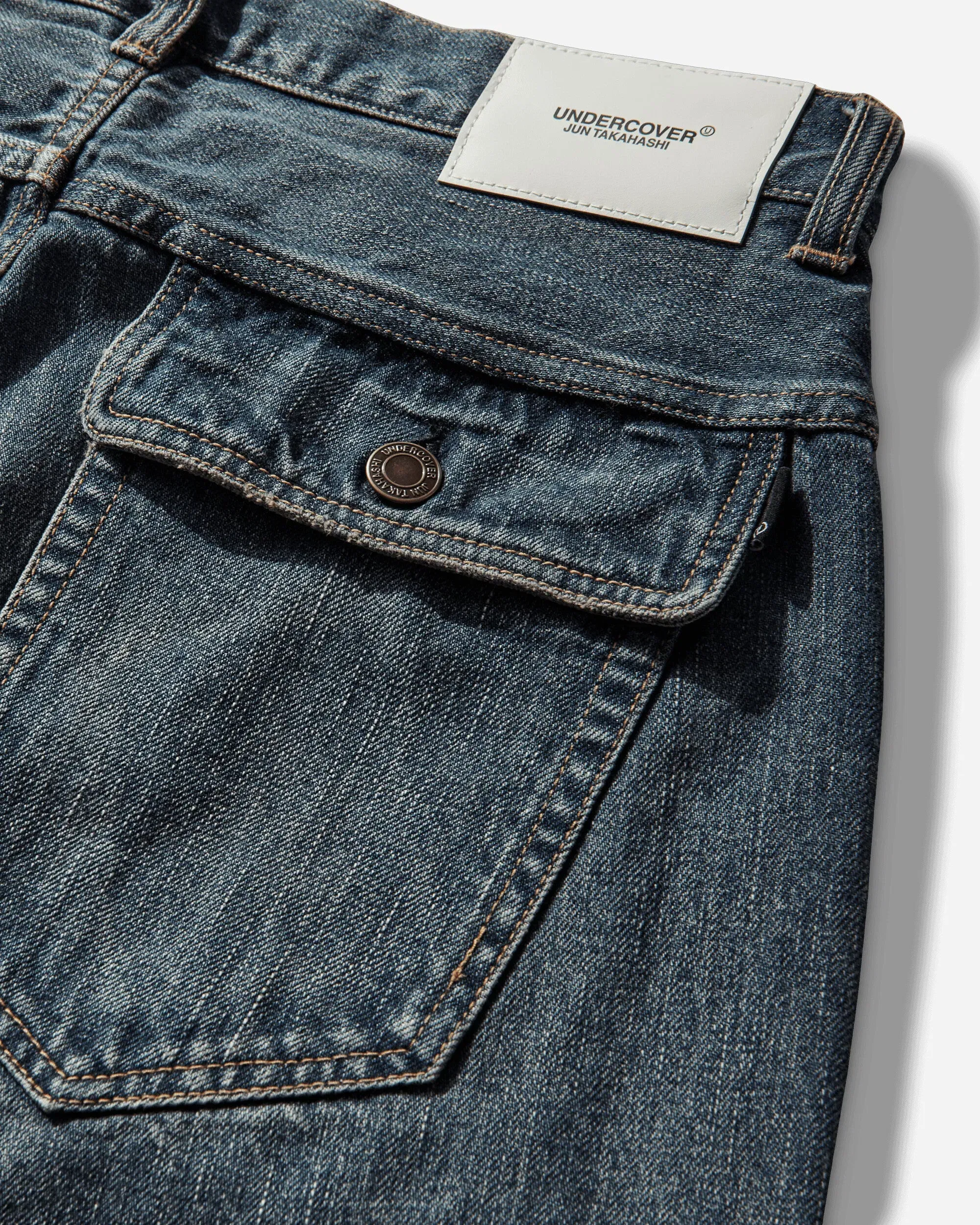 Undercover Women's Distressed Denim Pants Indigo