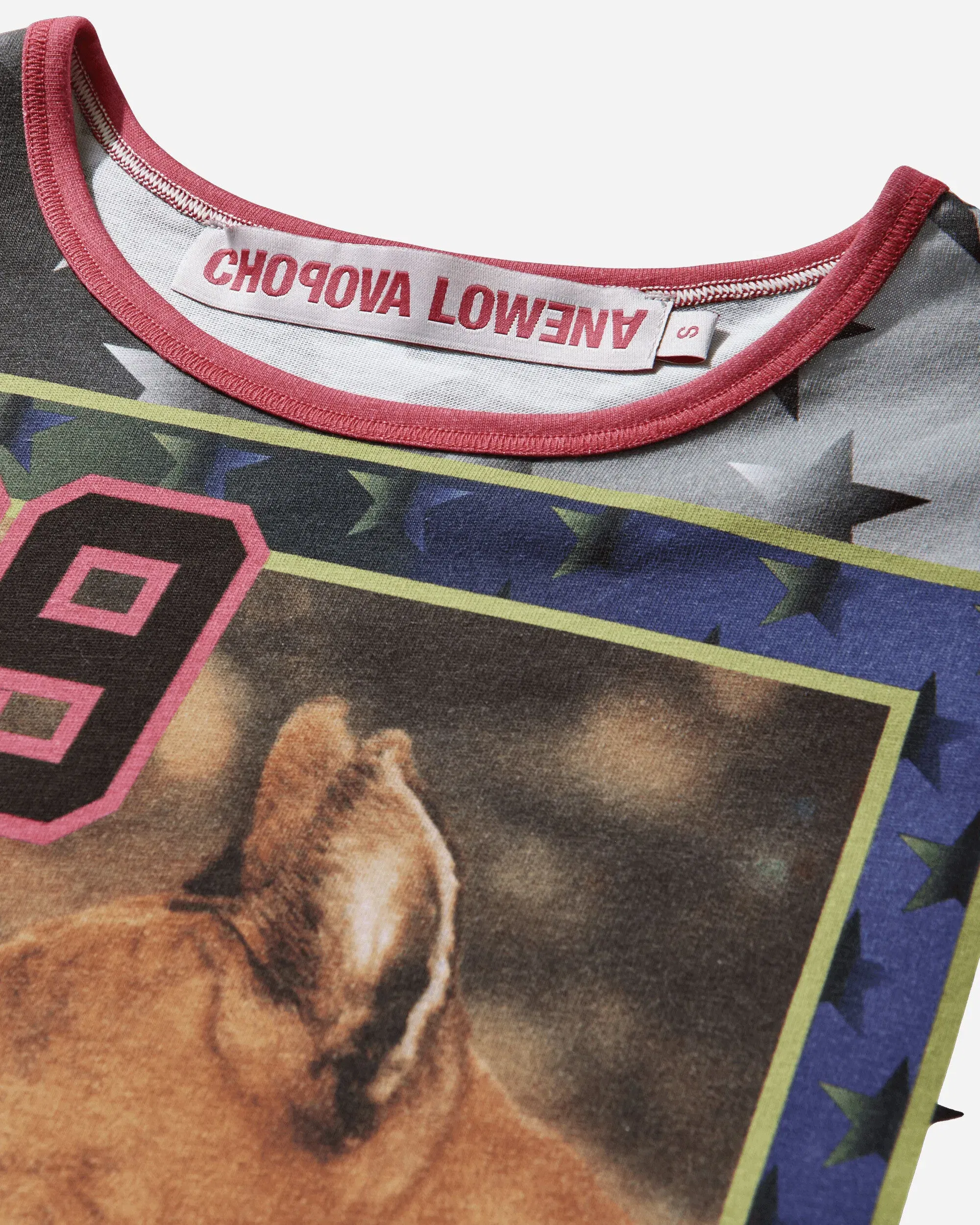 Chopova Lowena Women's Deptford Dogs Fitted Jersey Top Multicolor
