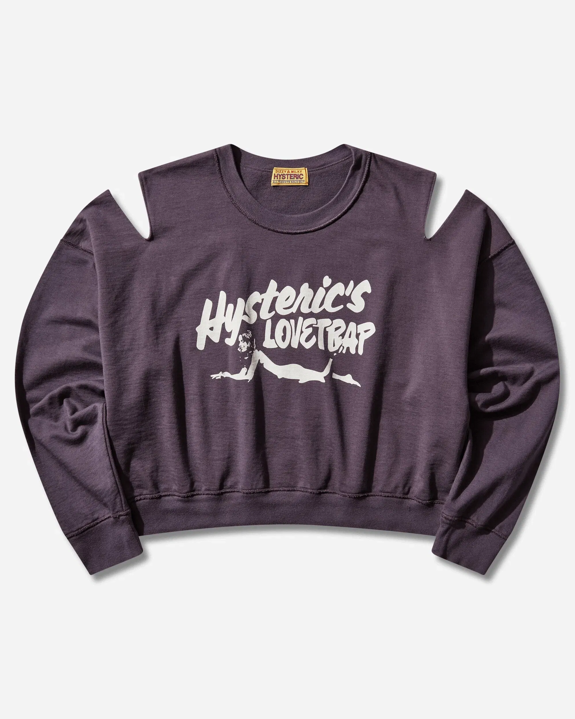 Hysteric Glamour Women's Hysteric's Lovetrap Short Sweatshirt Purple