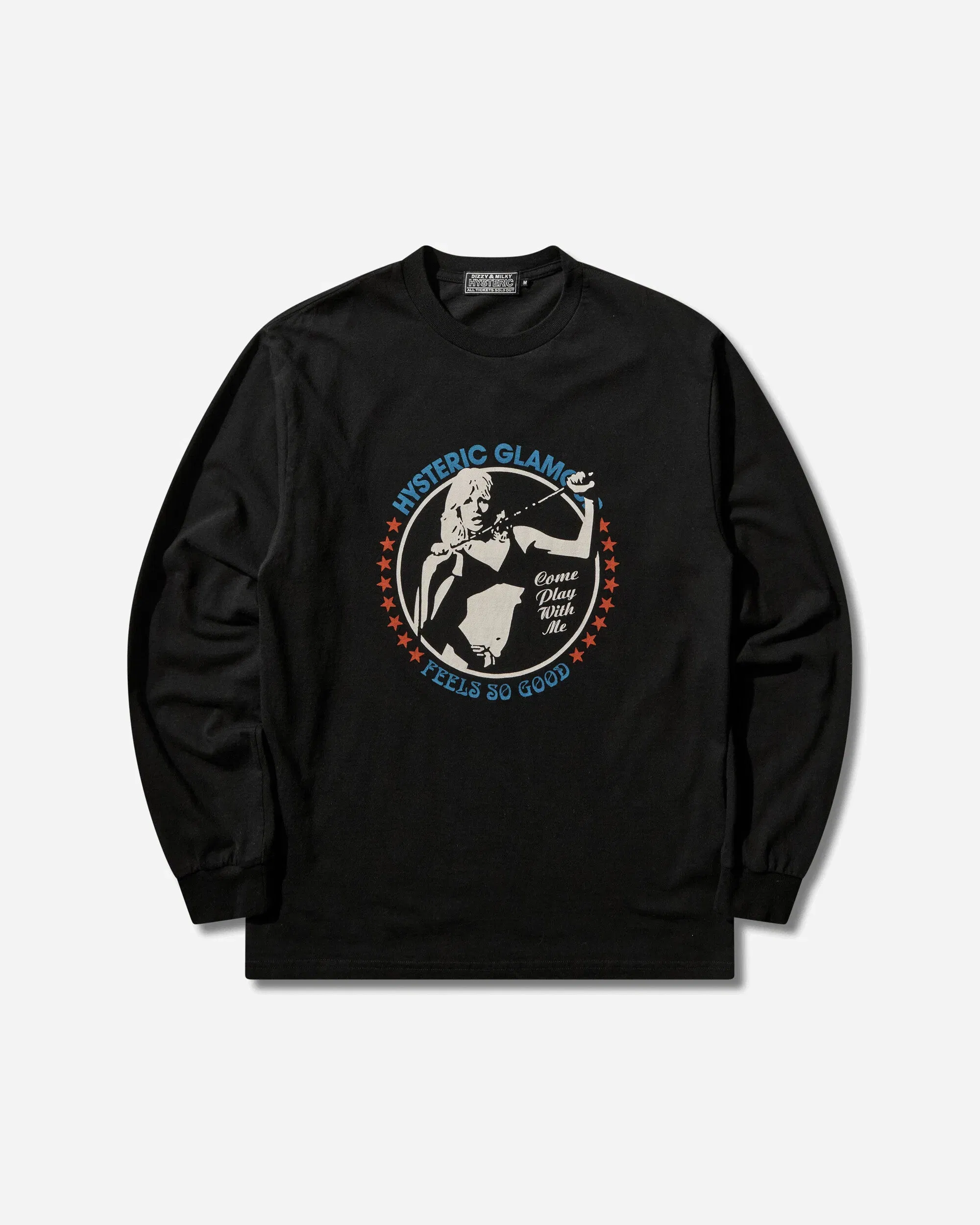 Hysteric Glamour Men's Come Play With Me Longsleeve T-Shirt Black