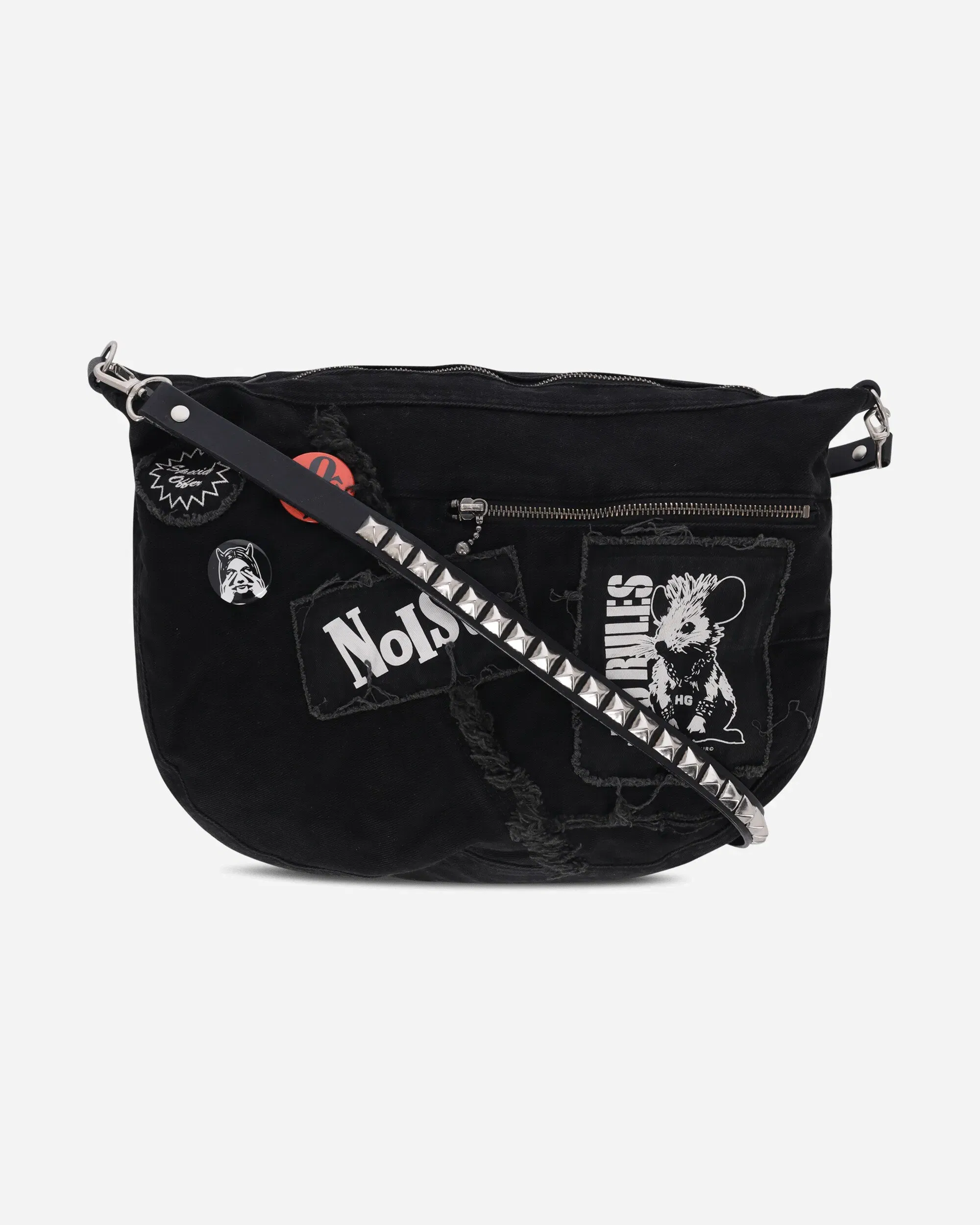 Hysteric Glamour Studs Belt Shoulder Bag Black