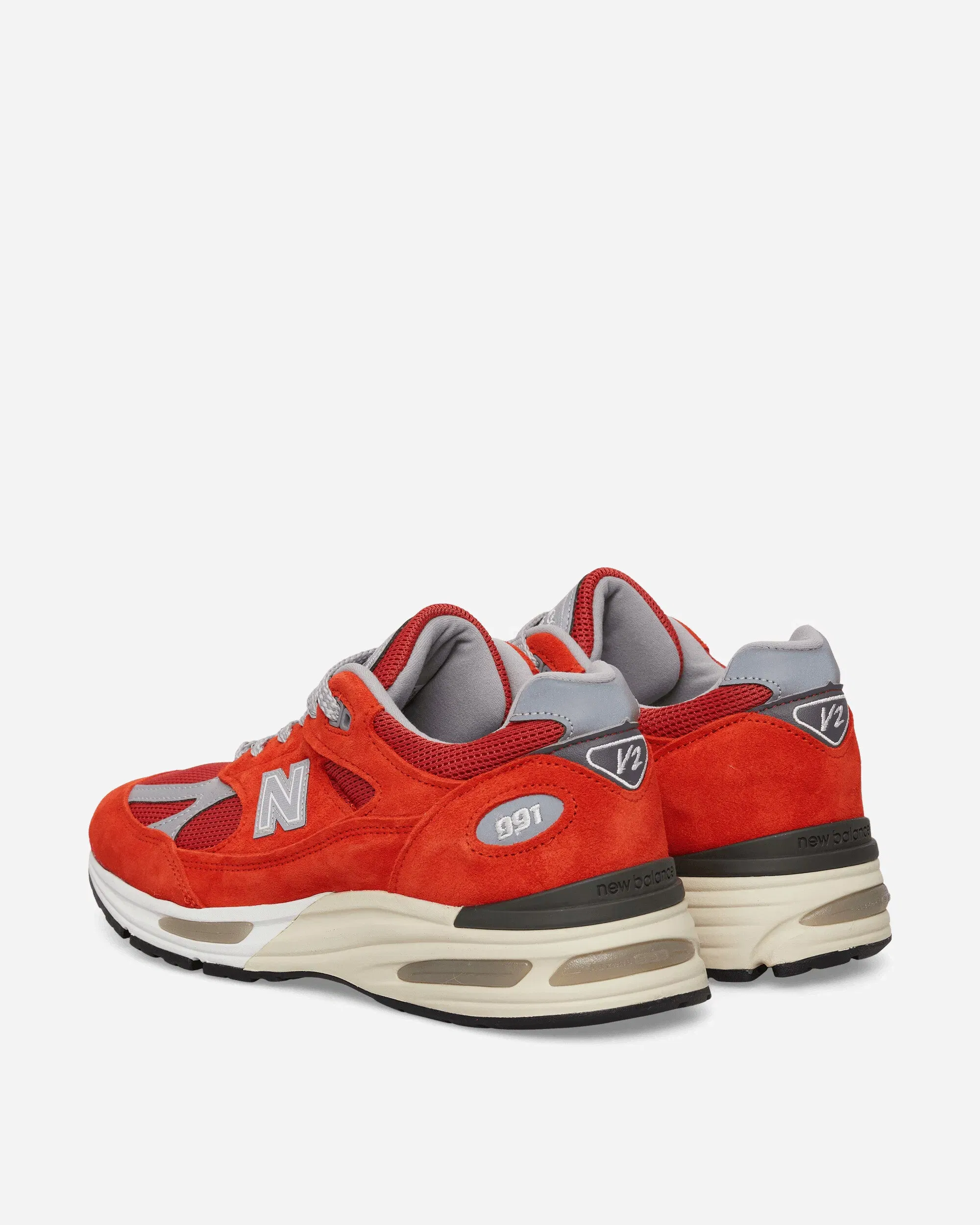 New Balance Made in UK 991v2 Sneakers Grenadine / Fire Whirl