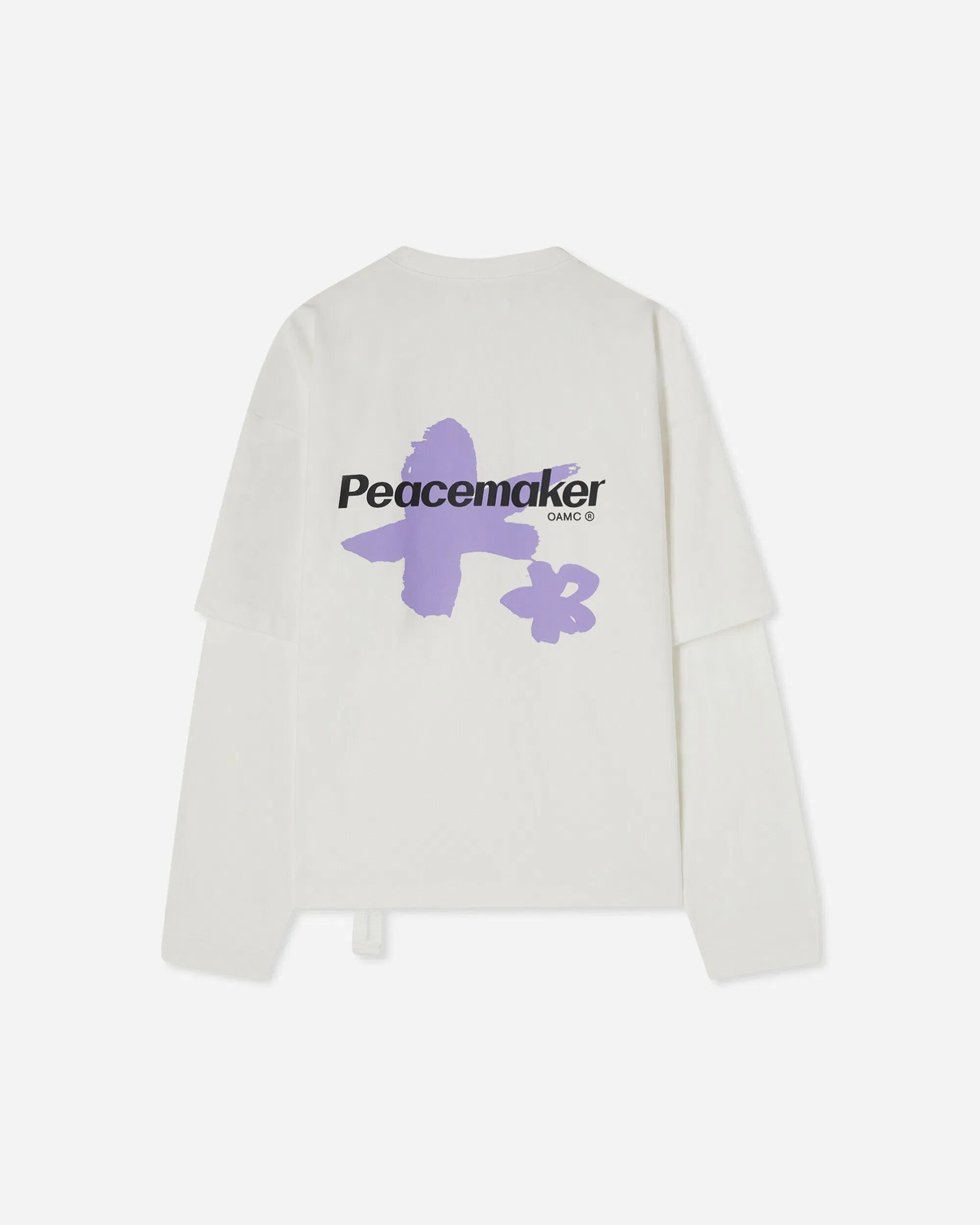 OAMC Peacemaker Men's Painted Double Layer Boxy T-Shirt Snow White