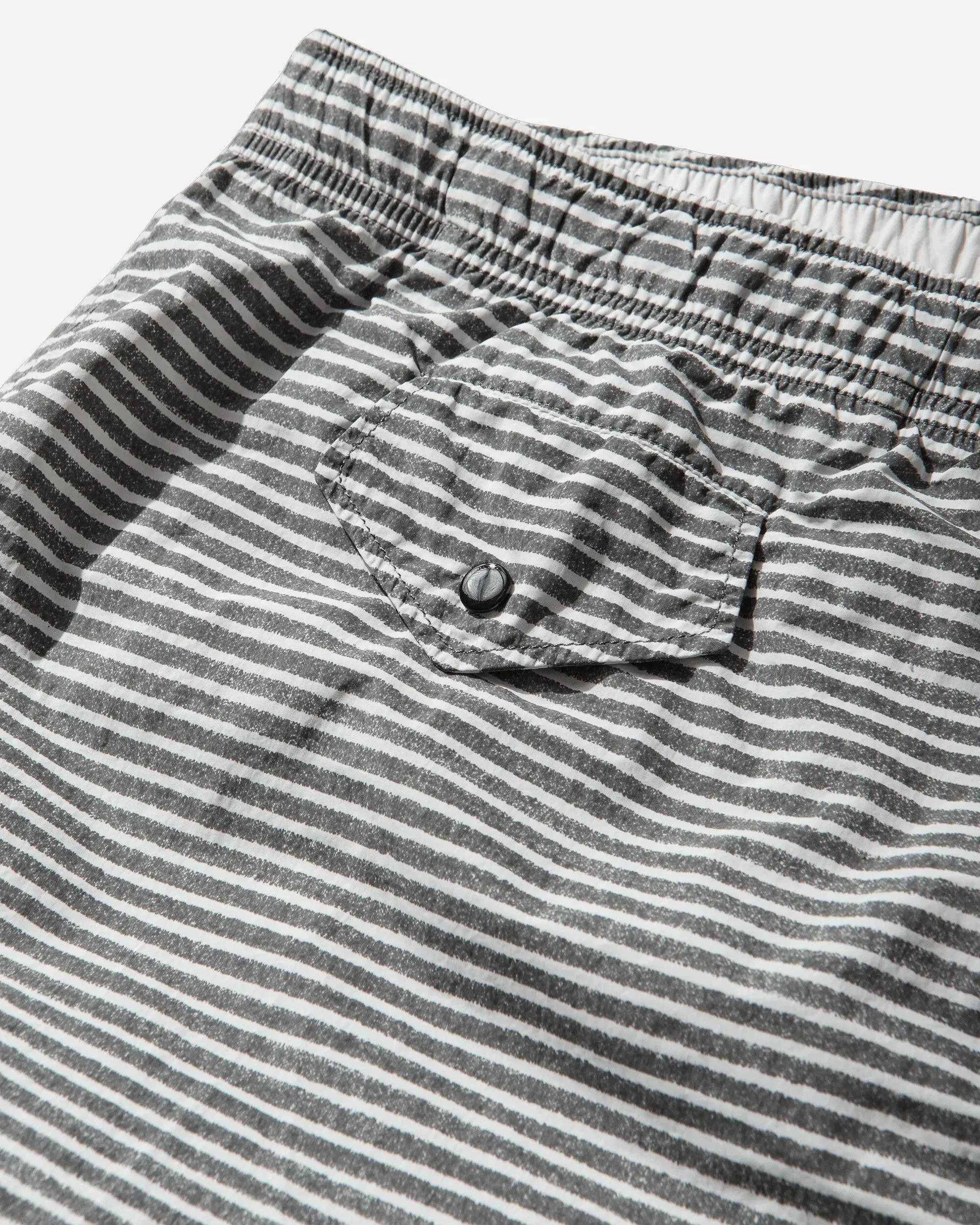 C.P. Company Men's Flatt Nylon Striped Swim Shorts Gunmetal