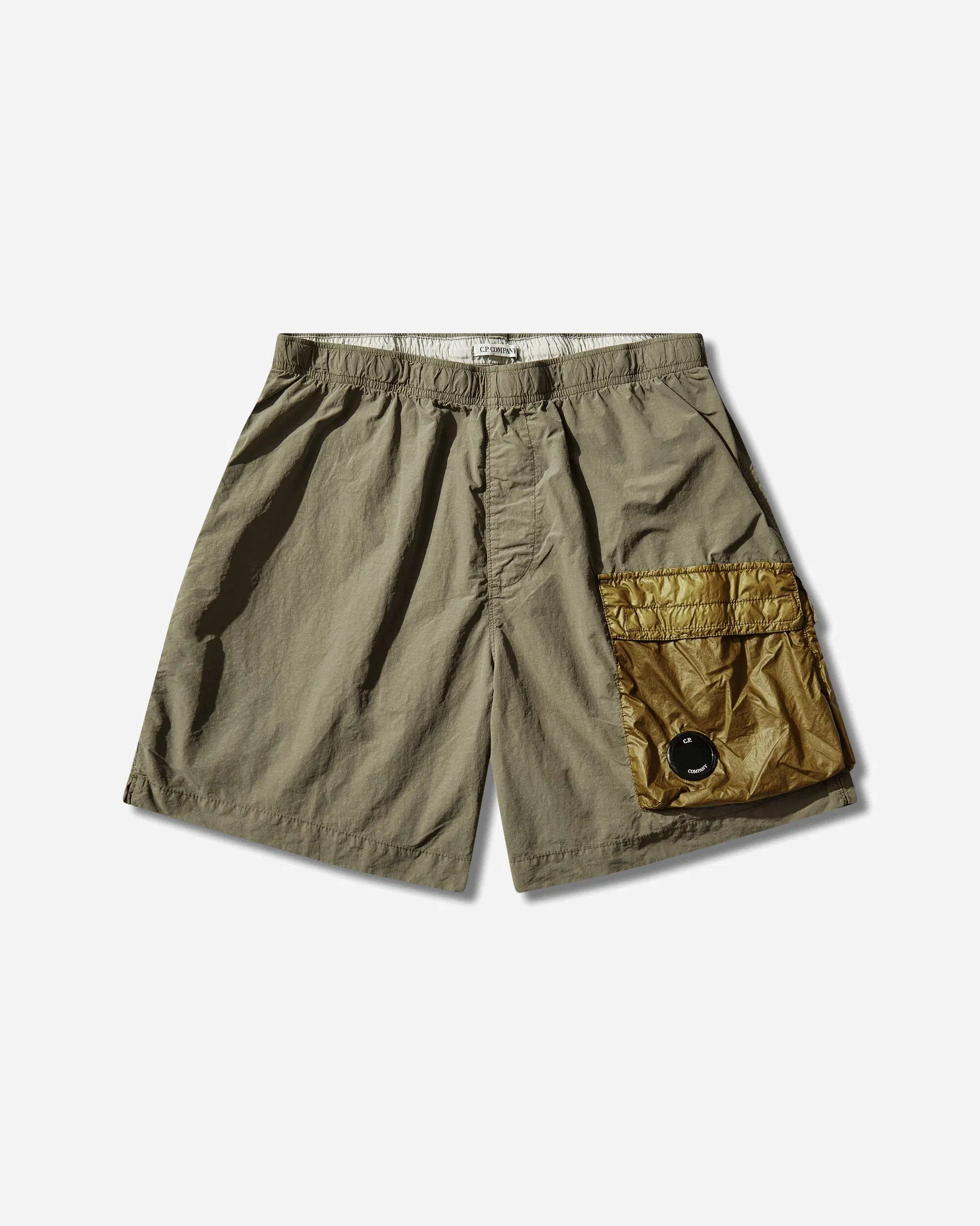 C.P. Company Men's Flatt Nylon Swim Shorts Dried Herb