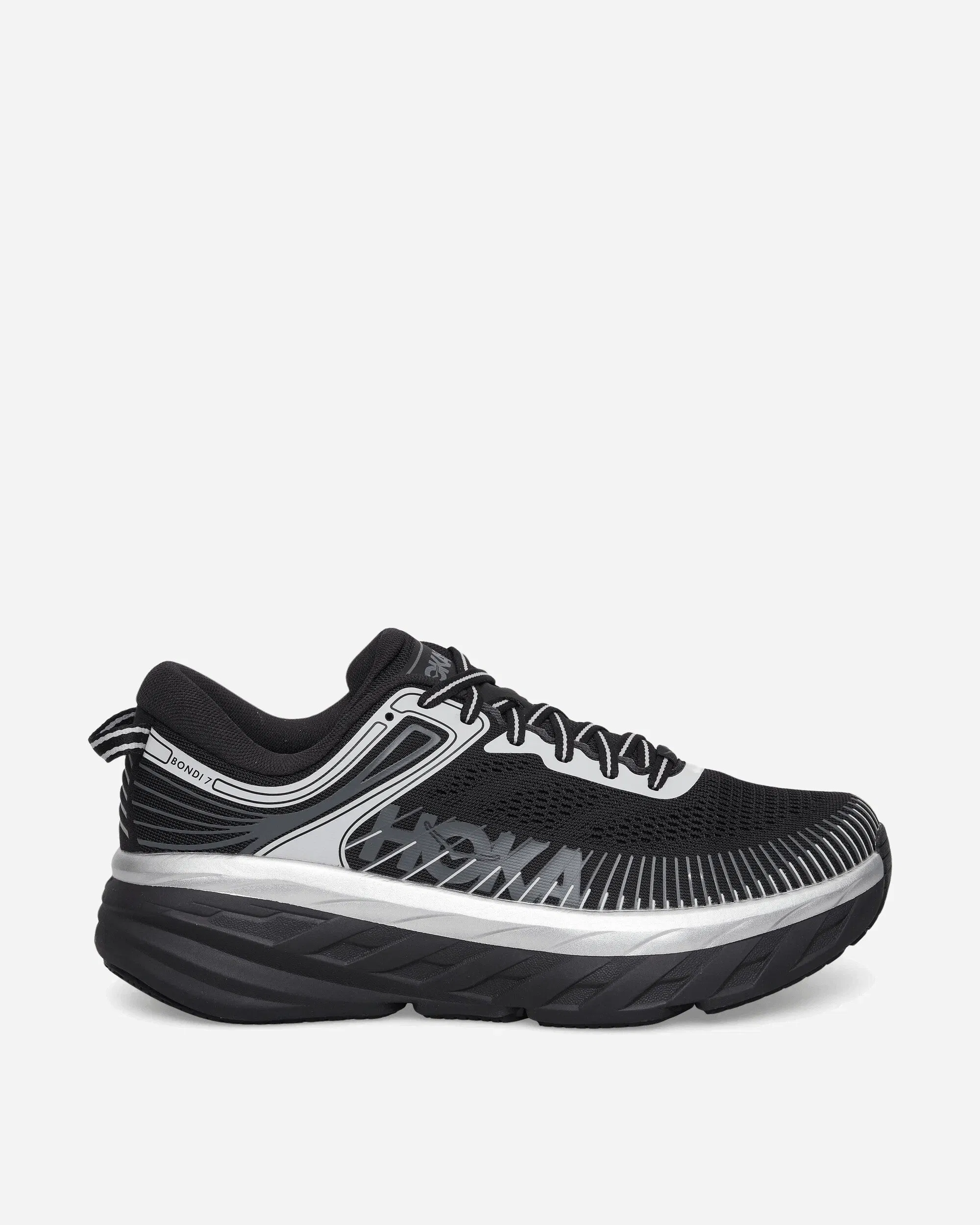 Hoka One One Men's Stealth / Tech Bondi 7 Sneakers Black / Stardust