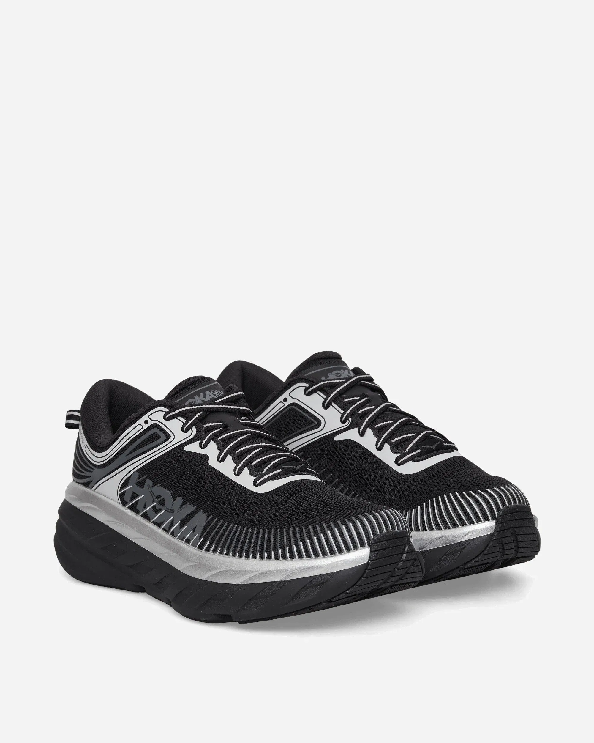 Hoka One One Men's Stealth / Tech Bondi 7 Sneakers Black / Stardust