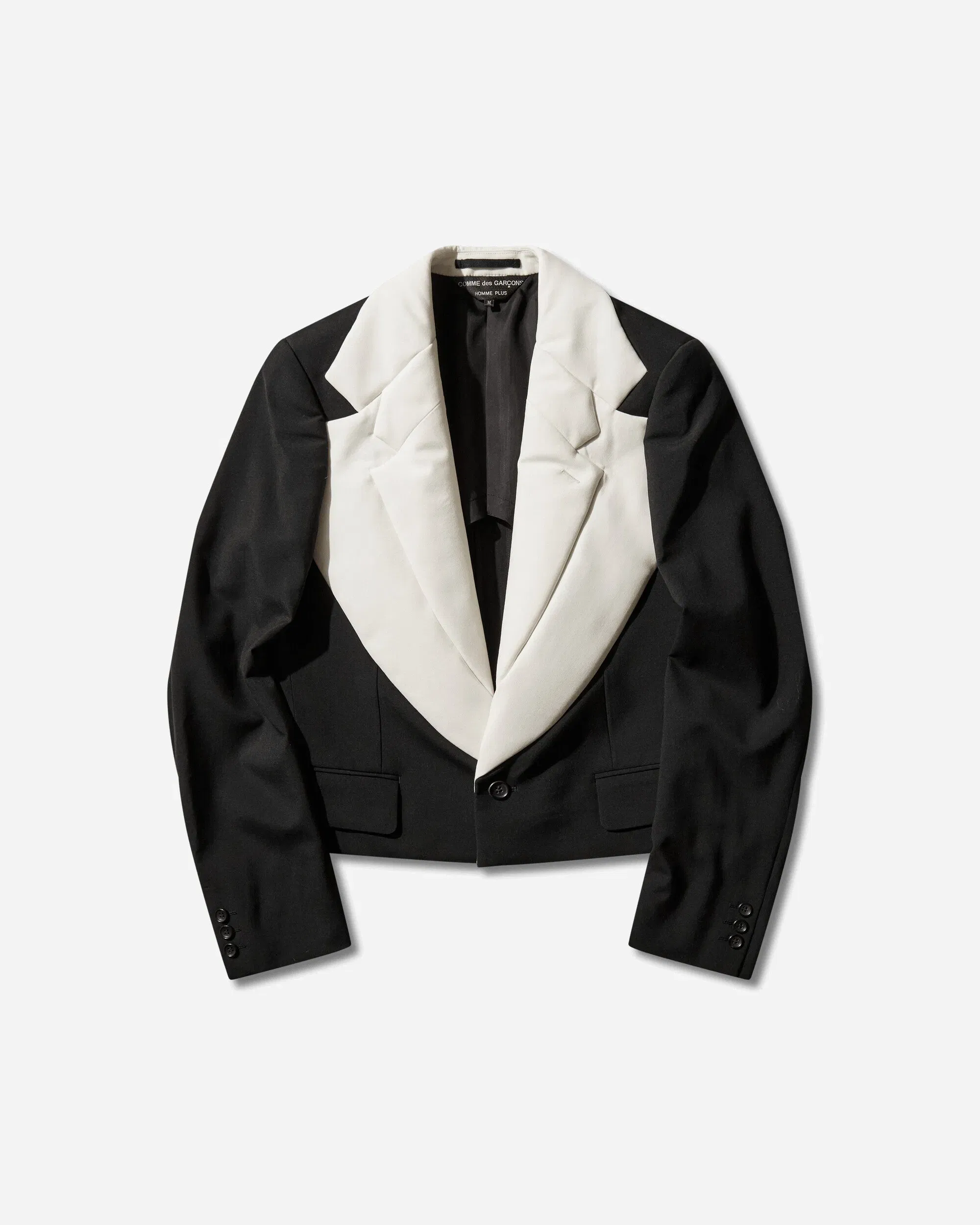 Comme Des Garçons Homme Plus Men's Double-Lapels Blazer Black / Natural
