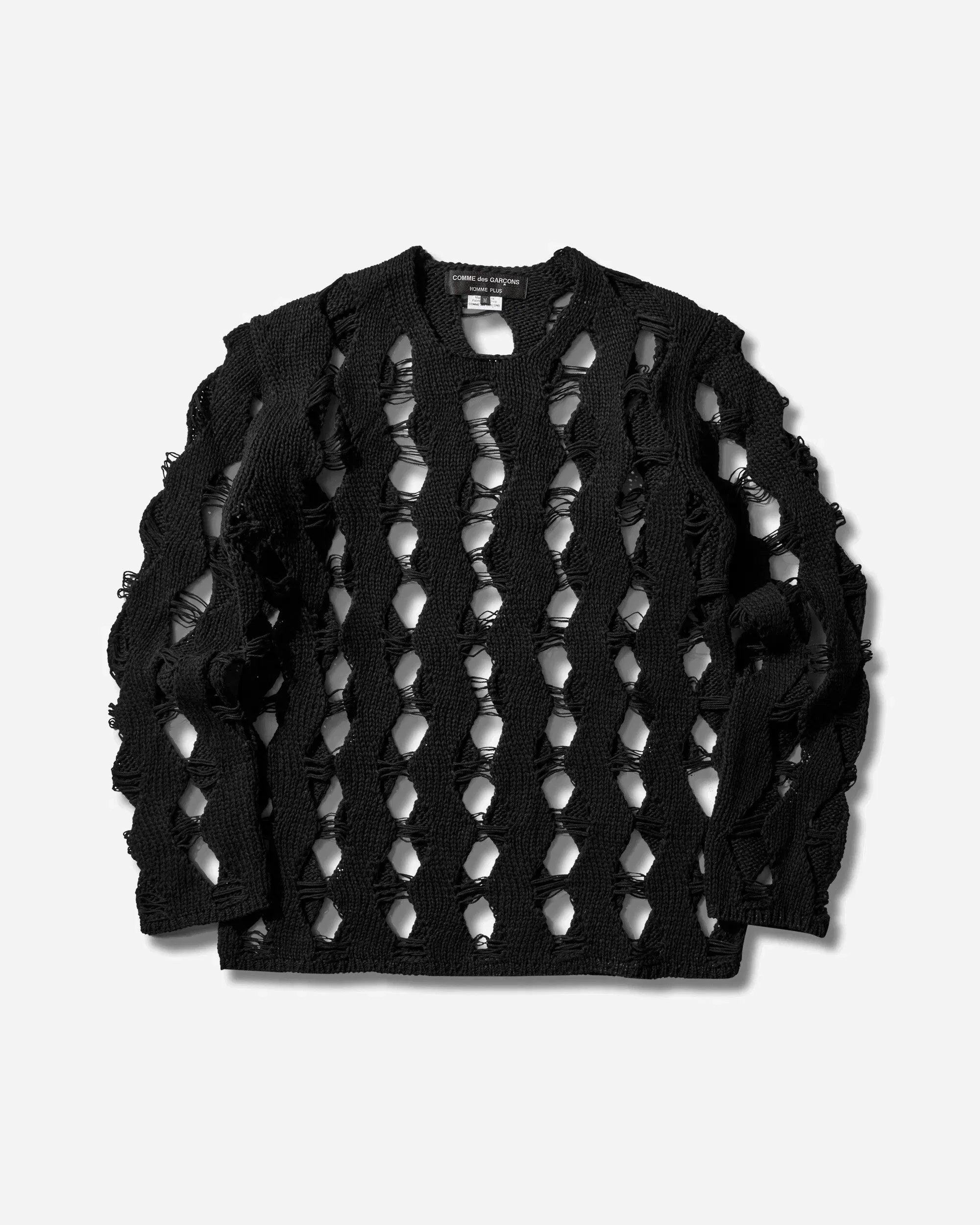 Comme Des Garçons Homme Plus Men's Cut-Out Sweater Black