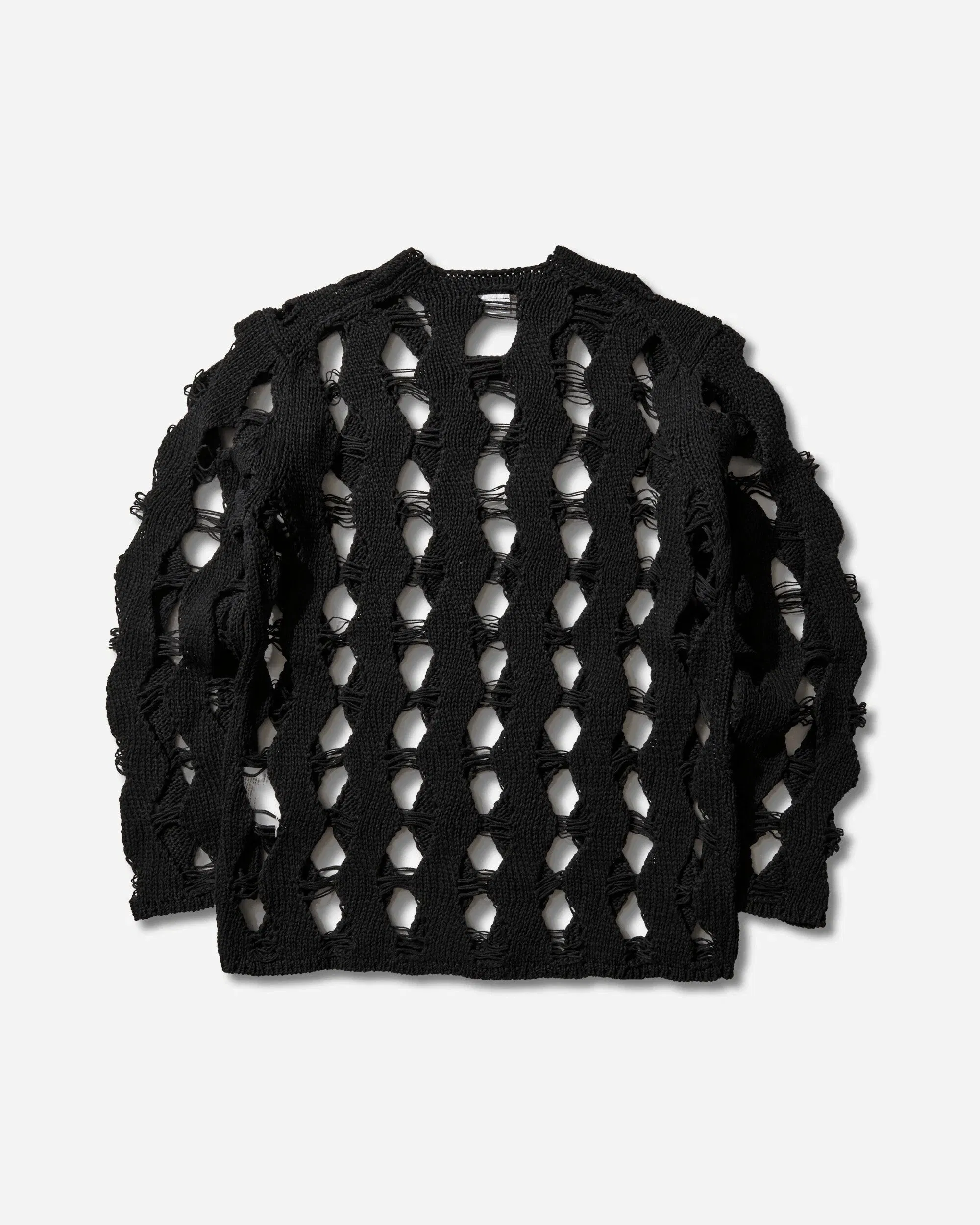 Comme Des Garçons Homme Plus Men's Cut-Out Sweater Black