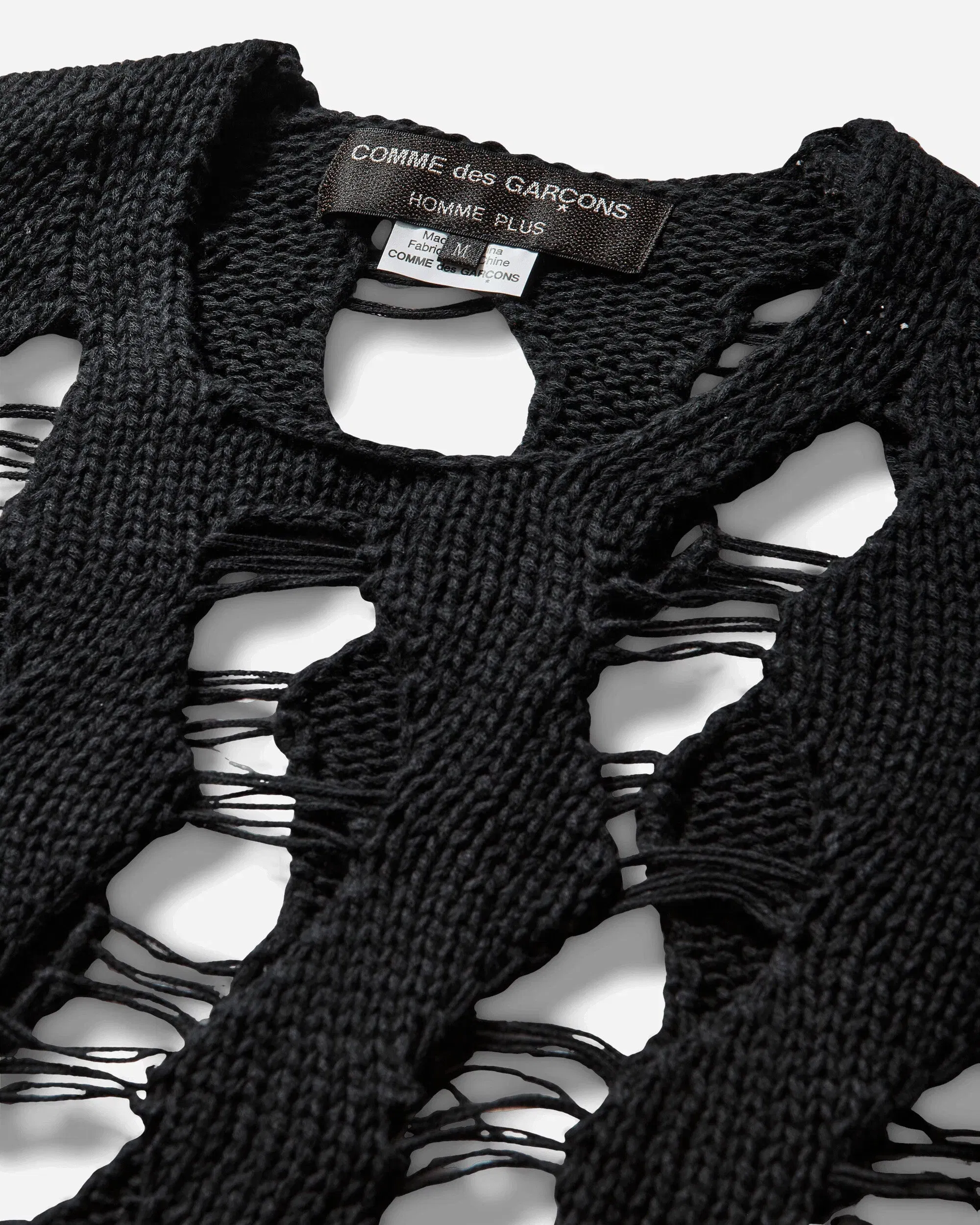 Comme Des Garçons Homme Plus Men's Cut-Out Sweater Black