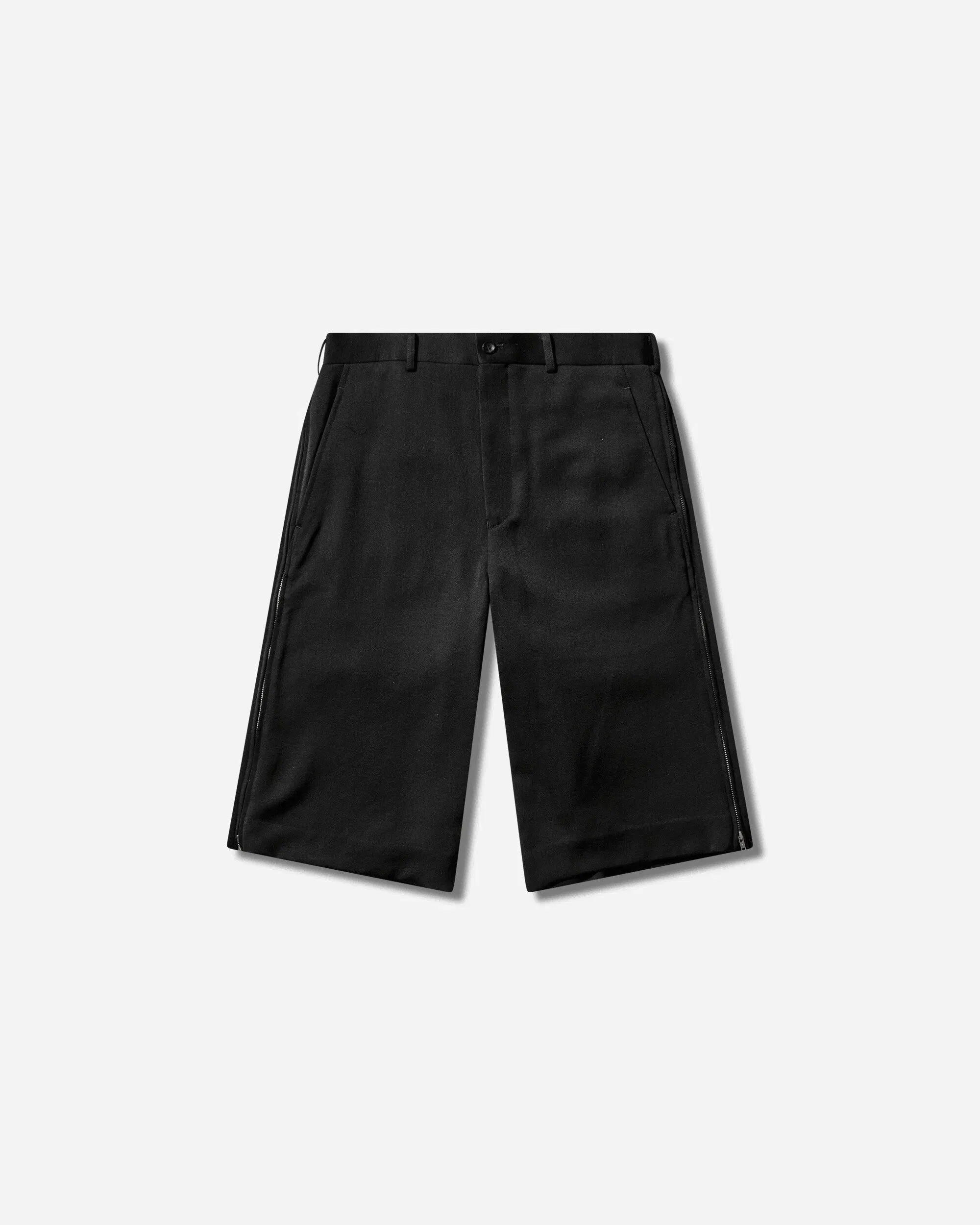 Comme Des Garçons Homme Plus Men's Zipped Wool Shorts Black