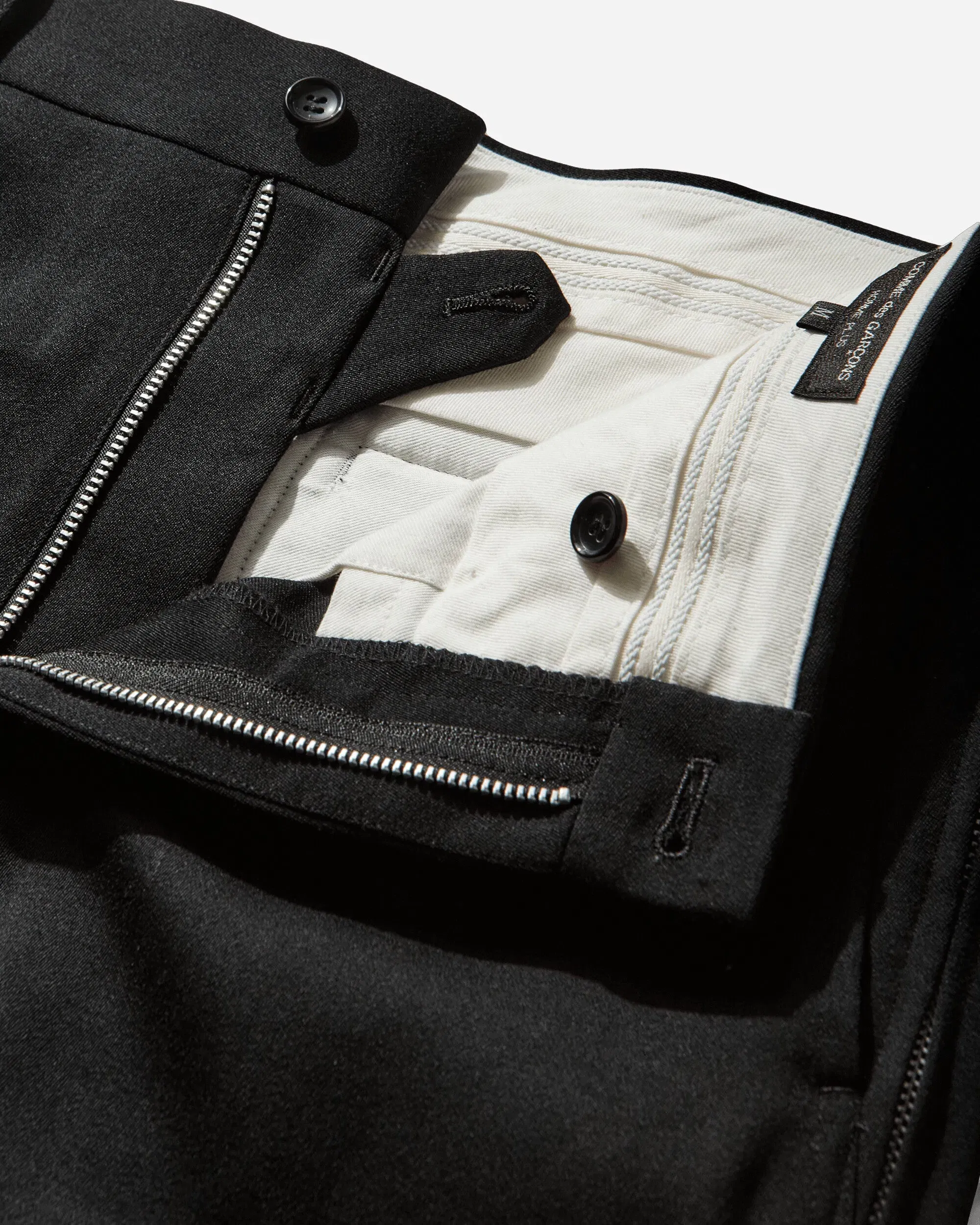 Comme Des Garçons Homme Plus Men's Zipped Wool Shorts Black
