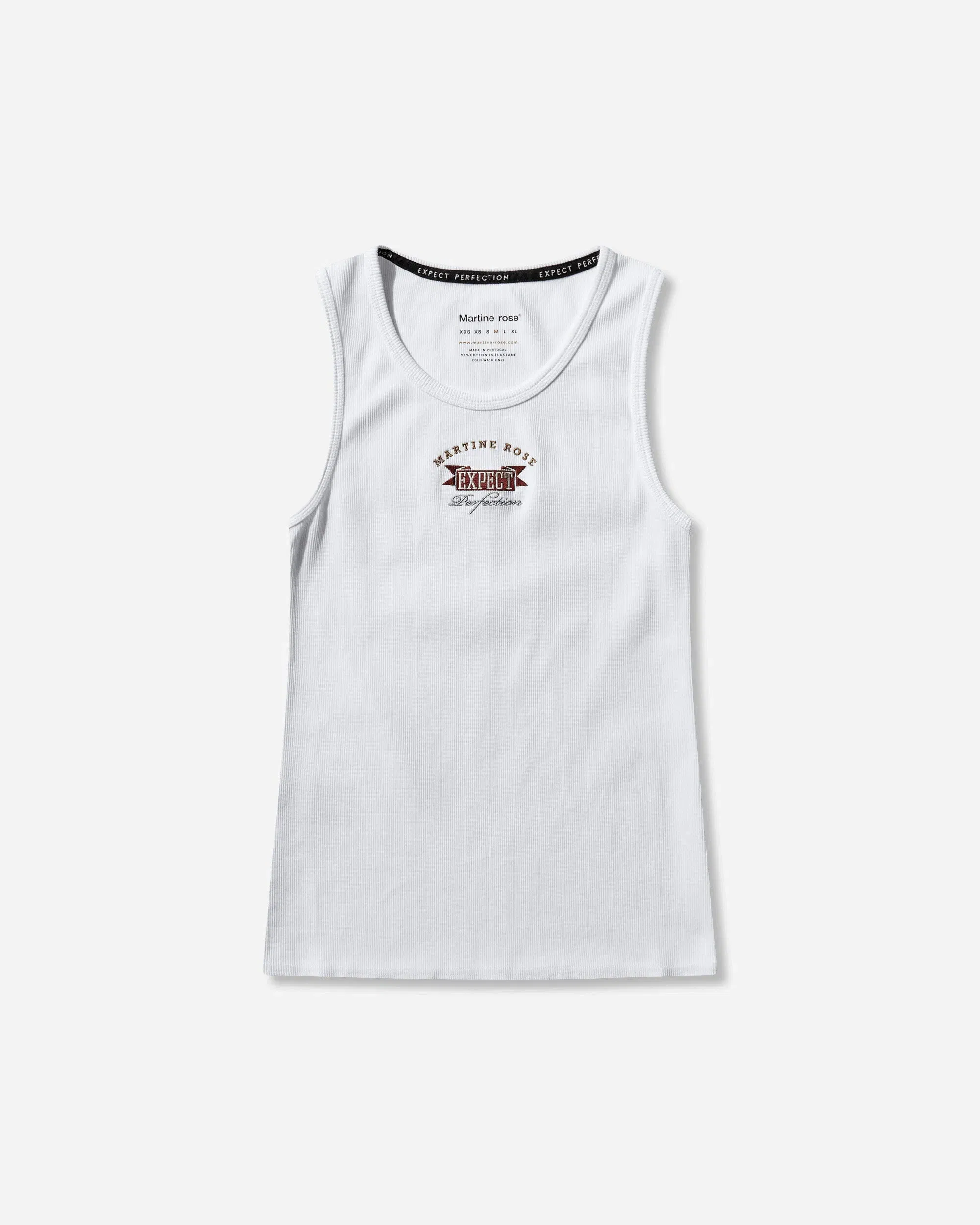 Martine Rose Ribbed Tank Top White